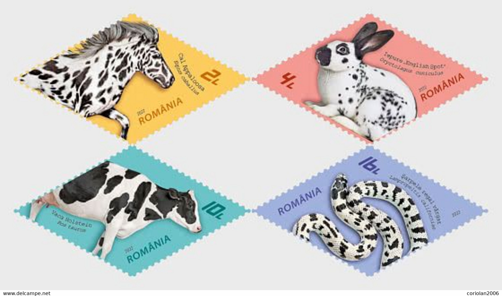 Romania 2022 / DALMATIAN-TYPE ANIMALS / Set 4 Stamps - Nuovi