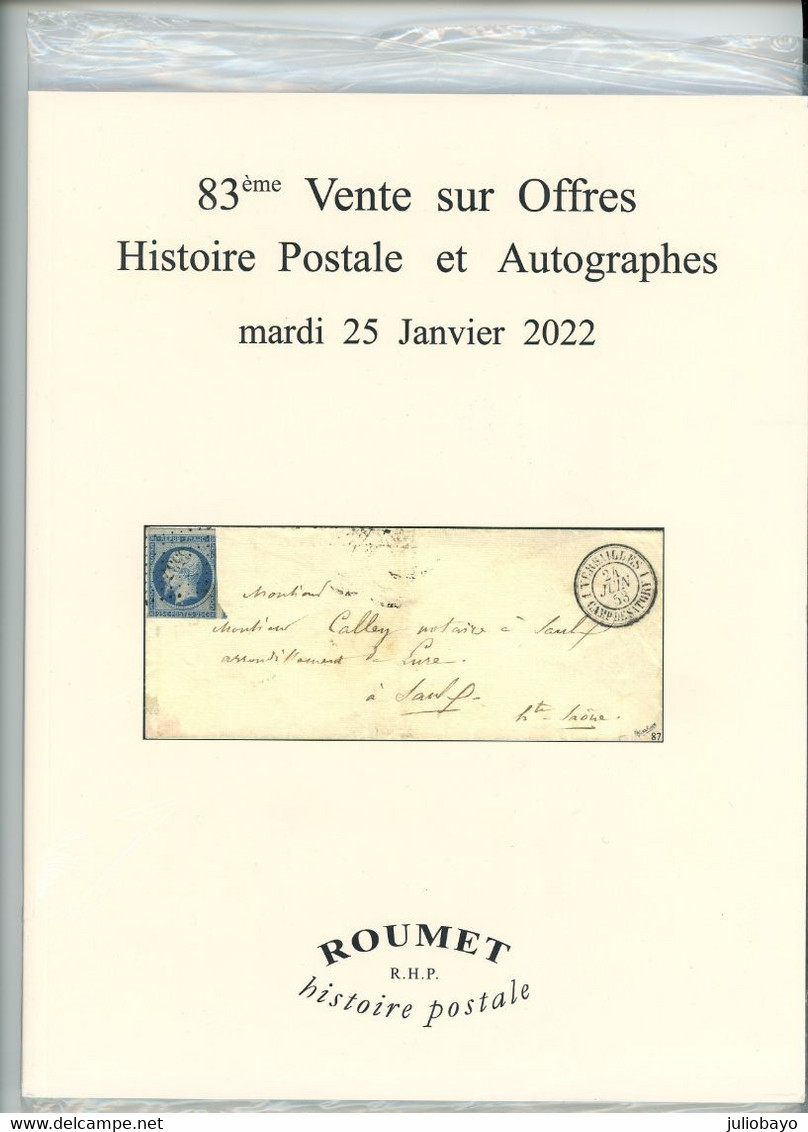 Lot De 4 Catalogues Roumet 83 84 85 Vente Sur Offre Histoire Postale Et Autographes Neufs Sous Blister+ 562eme VO RHP - Cataloghi Di Case D'aste