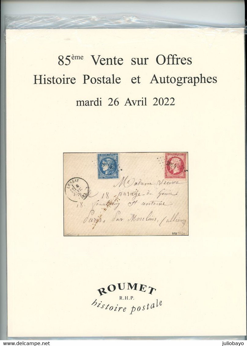 Lot De 4 Catalogues Roumet 83 84 85 Vente Sur Offre Histoire Postale Et Autographes Neufs Sous Blister+ 562eme VO RHP - Catalogues For Auction Houses