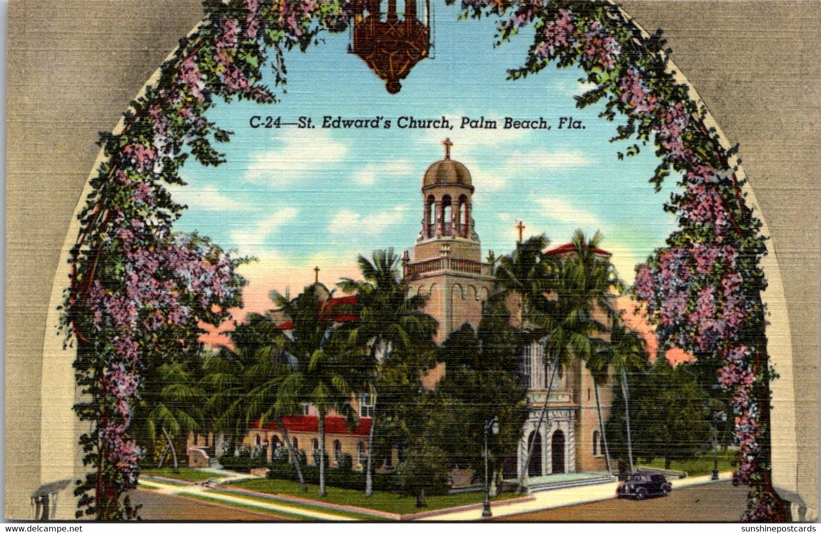 Florida Palm Beach St Edwards Church Curteich - Palm Beach