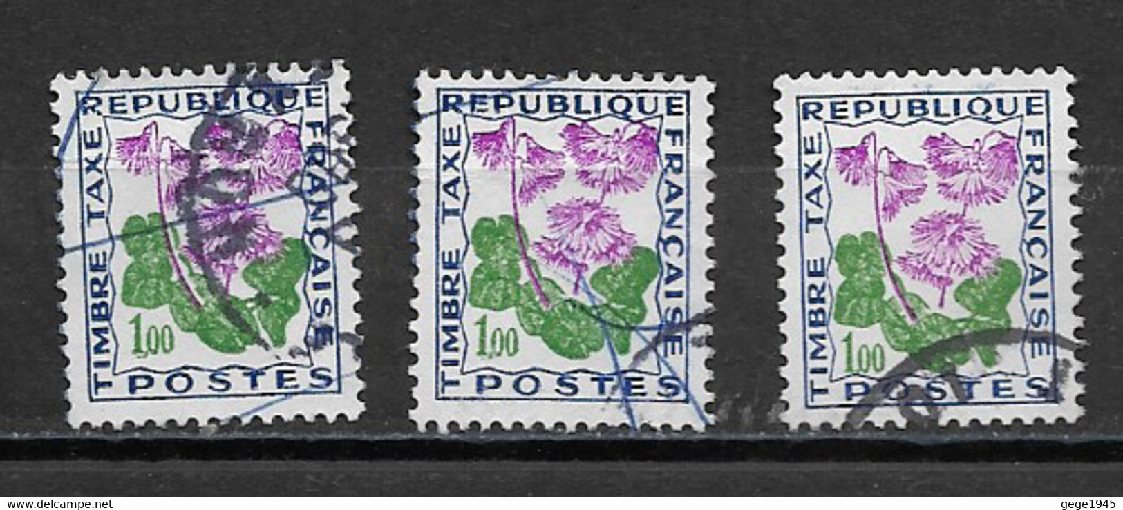 Taxes  N°   102  -  Oblitérés  -  Soldanelle Des Alpes   (  3 Exemplaires  ) - 1960-.... Used