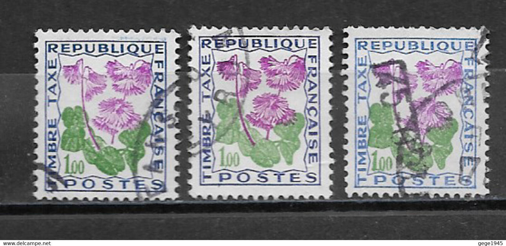 Taxes  N°   102  -  Oblitérés   -  Soldanelle Des Alpes  - (  3  Exemplaires  ) - 1960-.... Used