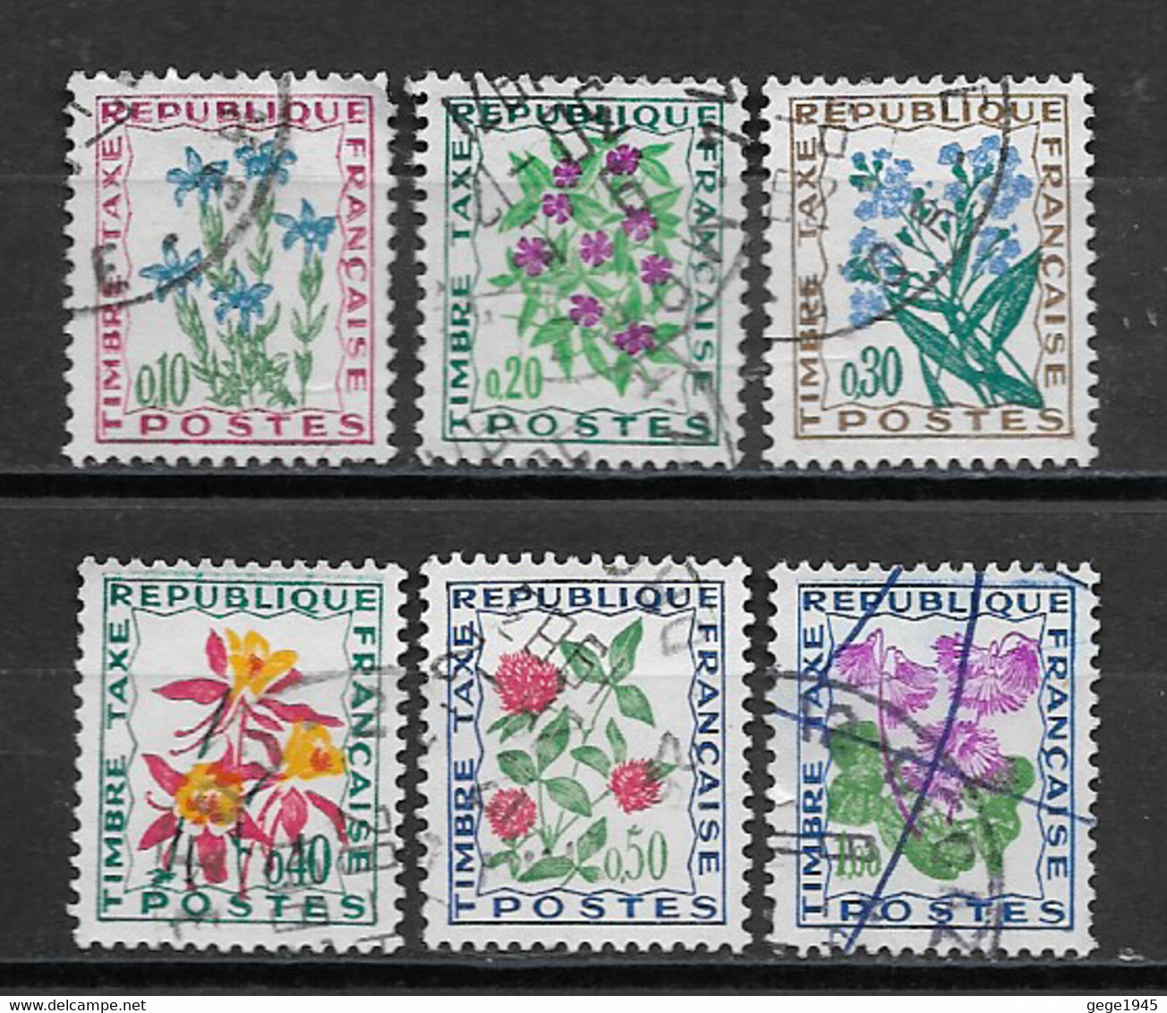 Taxes  N°  96 - 98 - 99 - 100 - 101 - 102   Oblitérés  -  Fleurs Des Champs - 1960-.... Used