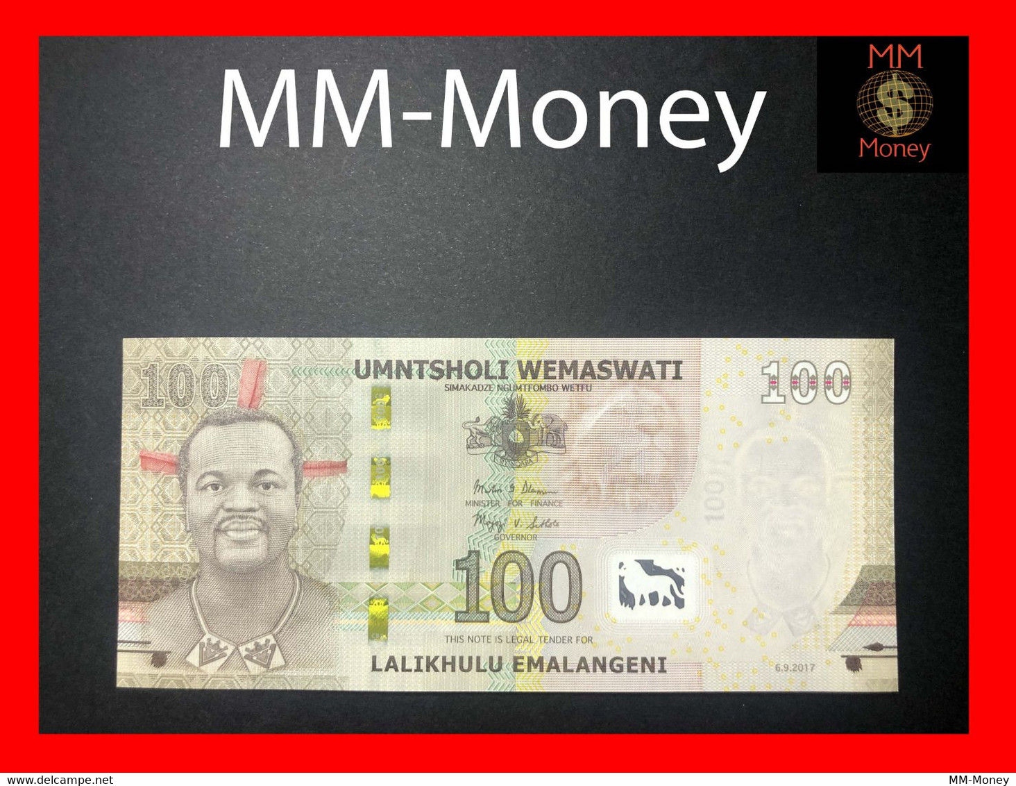 SWAZILAND 100 Emalangeni  6.9.2017   P. 42     UNC - Swasiland