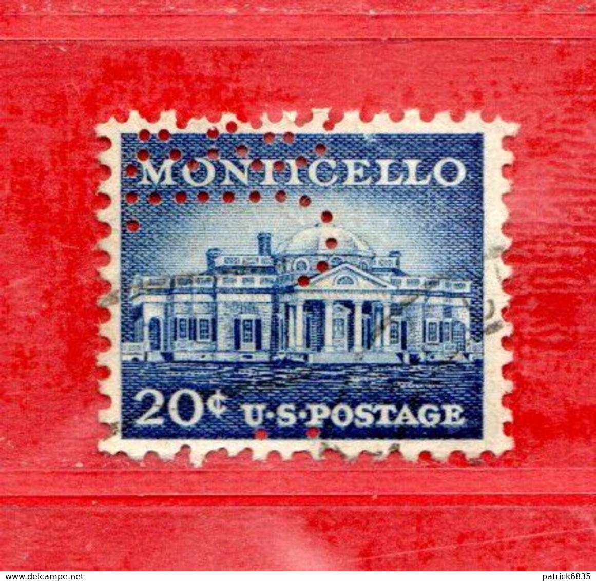 (Us2) USA °- 1956 - Perfim - MONTICELLI.  C. 20. Yvert. 616.  USED. - Perforados