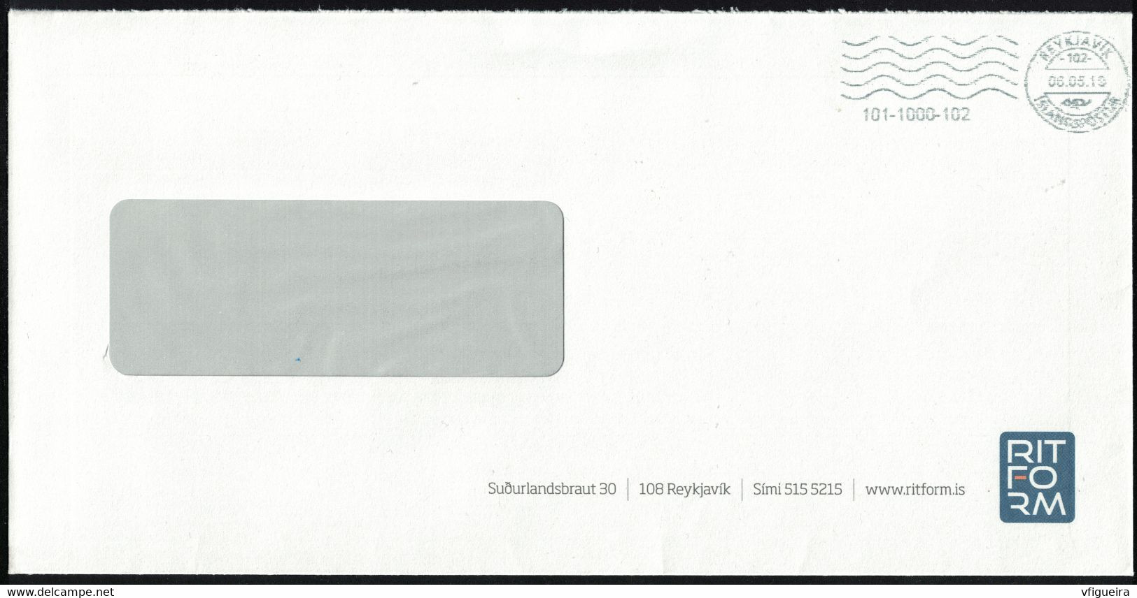Islande EMA Empreinte Postmark Enveloppe éditions Ritform Reykjavik - Franking Labels