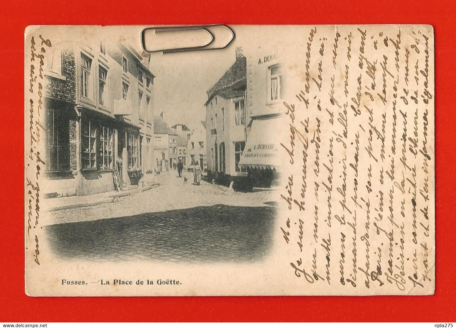 Fosses La Ville : CP De L'Ancienne  Place De La "GOËTTE " En 1900v - Fosses-la-Ville