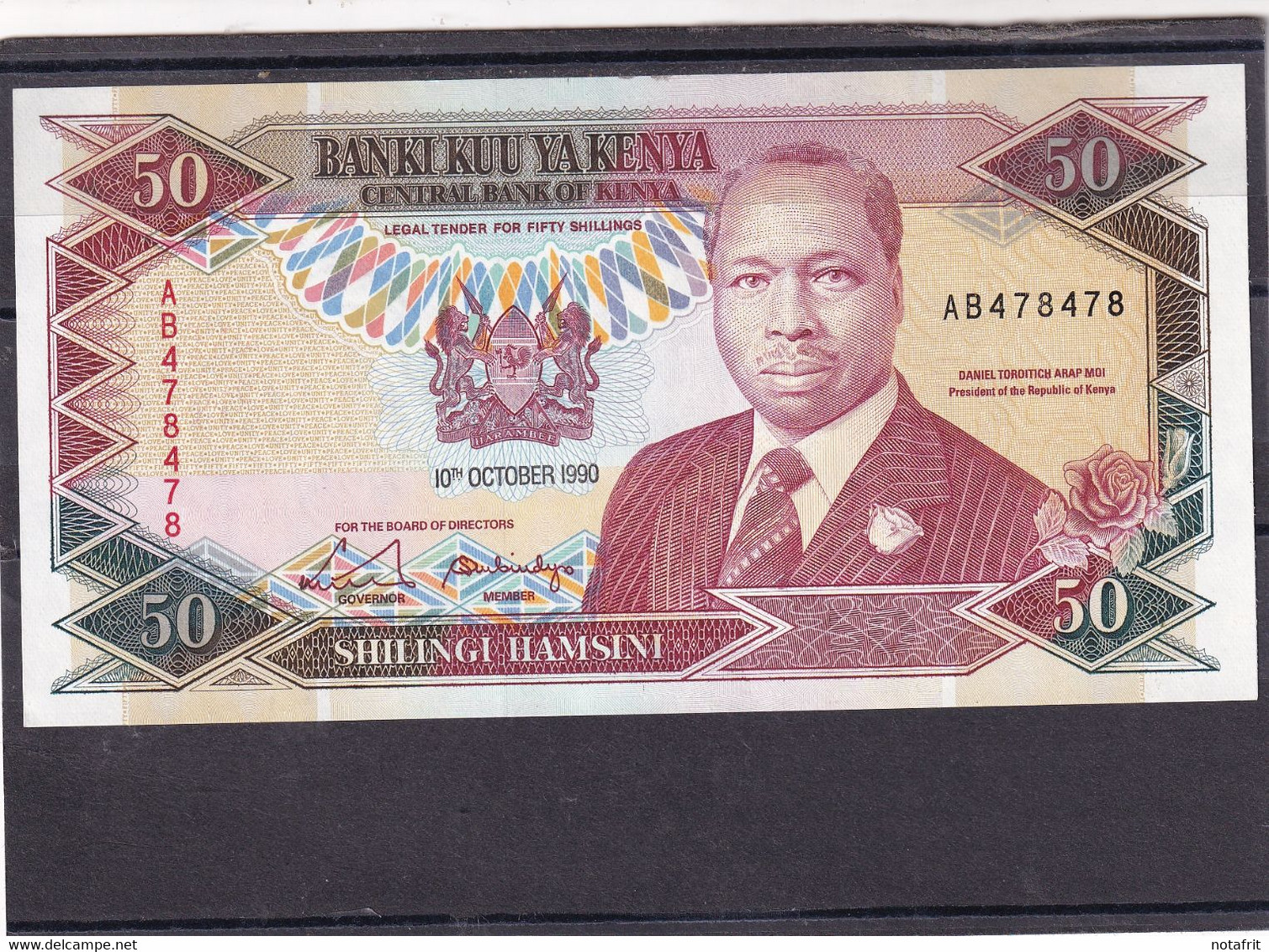 Kenia  50 Shillings 1990  Unc Nairobi City Center  Commemorative Note  1 Year Type - Kenya