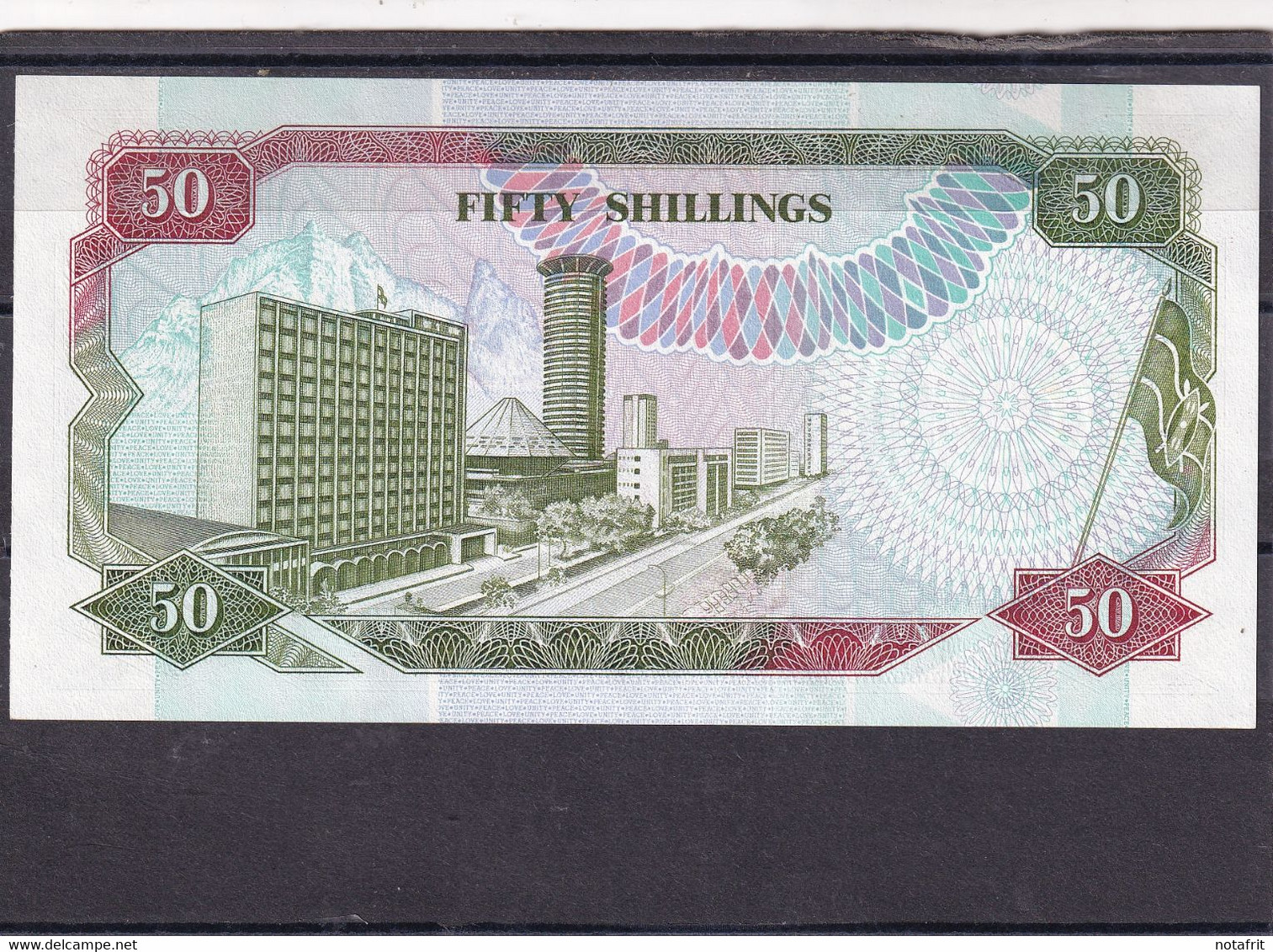 Kenia  50 Shillings 1990  Unc Nairobi City Center  Commemorative Note  1 Year Type - Kenya