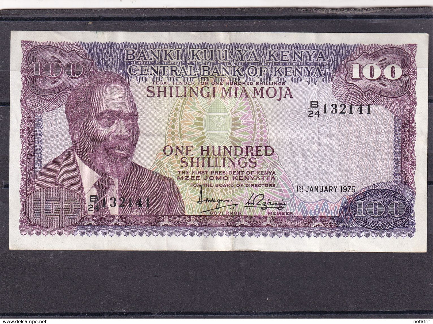 Kenia  100 Shillings 1975  Xf  Nairobi Statue Of Jomo Kenyatta - Kenia