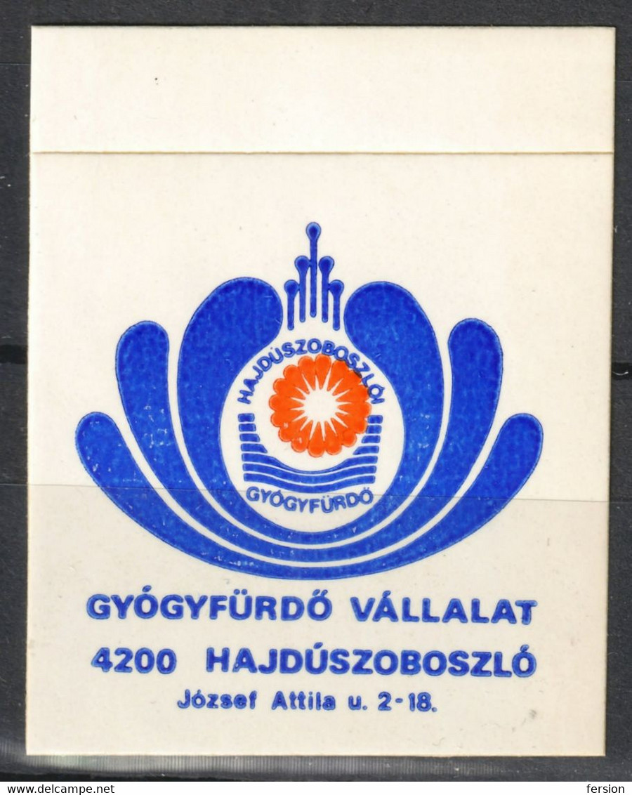 Spa Bath Thermal Hydrotherapy 1980 Hungary HAJDÚSZOBOSZLÓ - LABEL CINDERELLA VIGNETTE - Self Adhesive 40x40 Mm - Termalismo