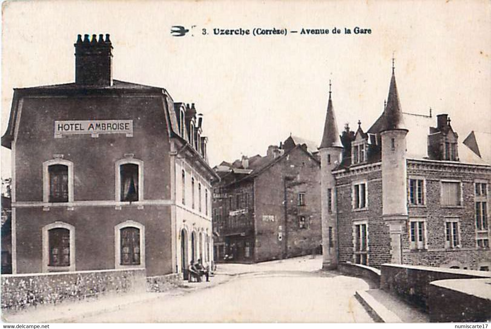 Cpa UZERCHE 19 Avenue De La Gare - Hôtel Ambroise - Uzerche