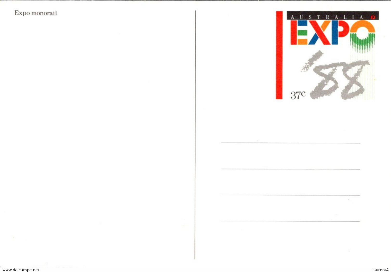 (1 G 32) Australia - Expo 88 (5 fish postcards + 1 monorail)