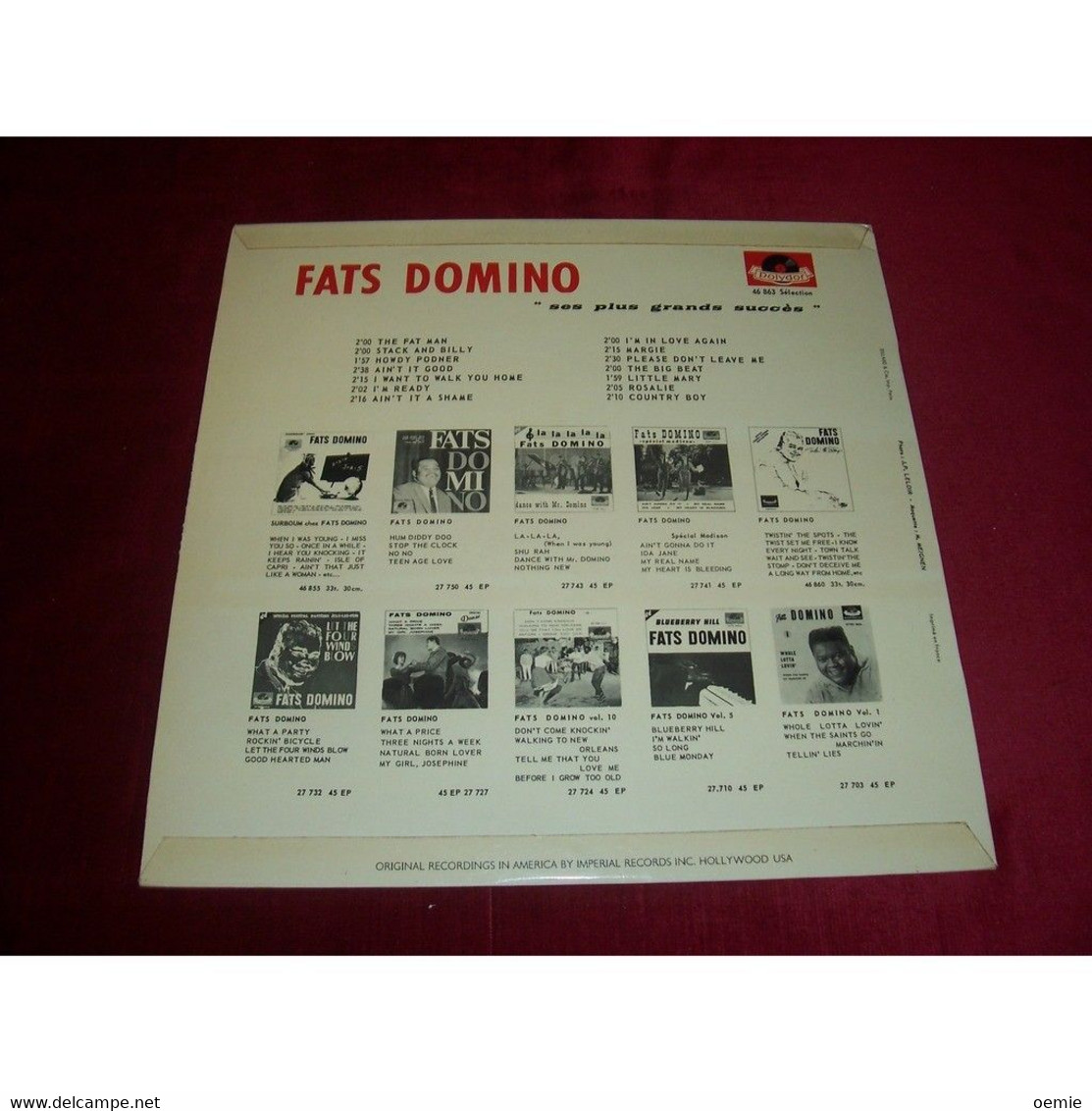 FATS DOMINO  ° SES PLUS GRANDS SUCCES   POLYDOR 1965 - Blues