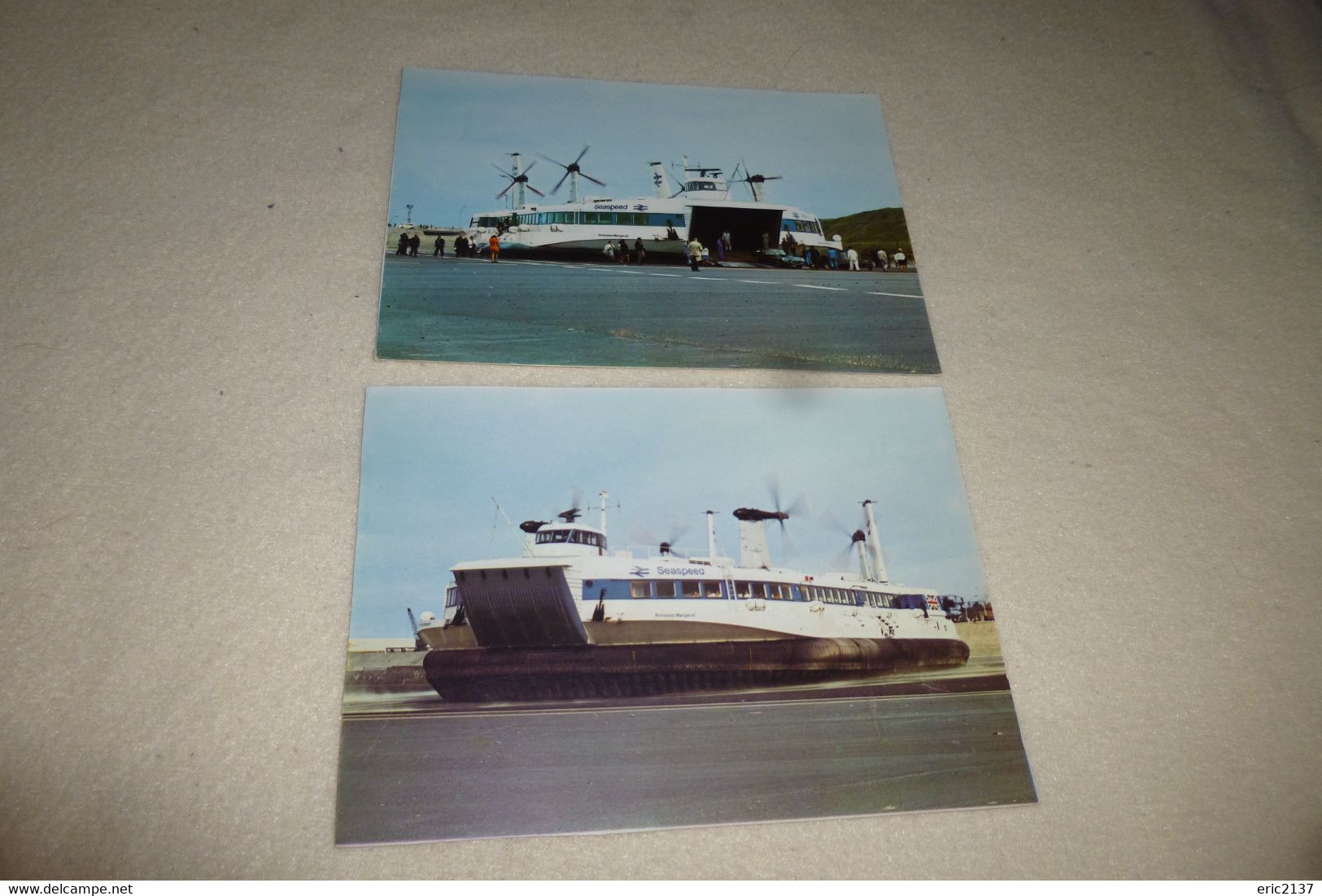 LOT DE 2 CARTES HOVERCRAFT ...BOULOGNE-LE PORTEL-DOUVRES - Hovercrafts