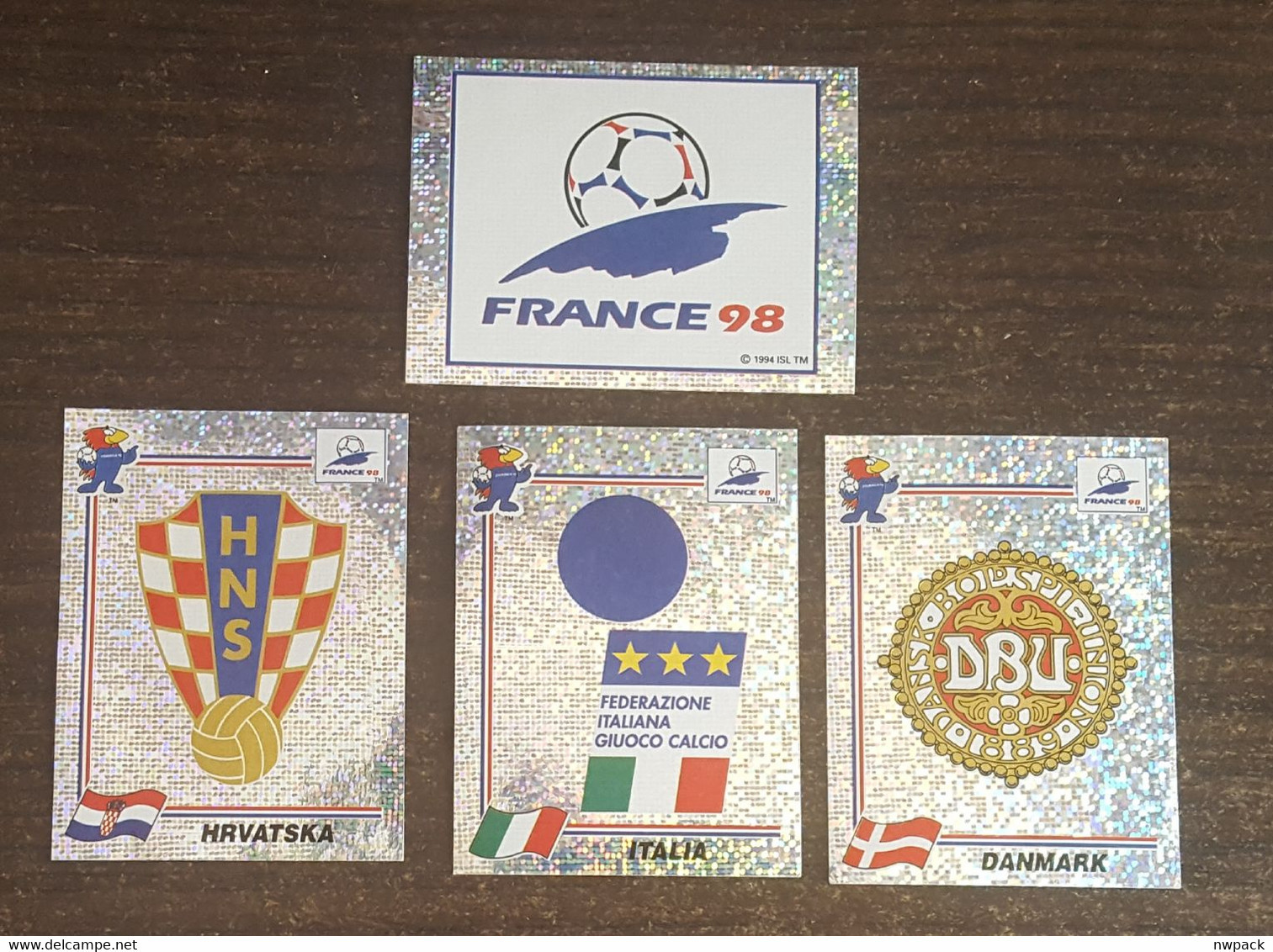 Panini France 1998 World Cup Football - Original Four Stickers - Kleding, Souvenirs & Andere