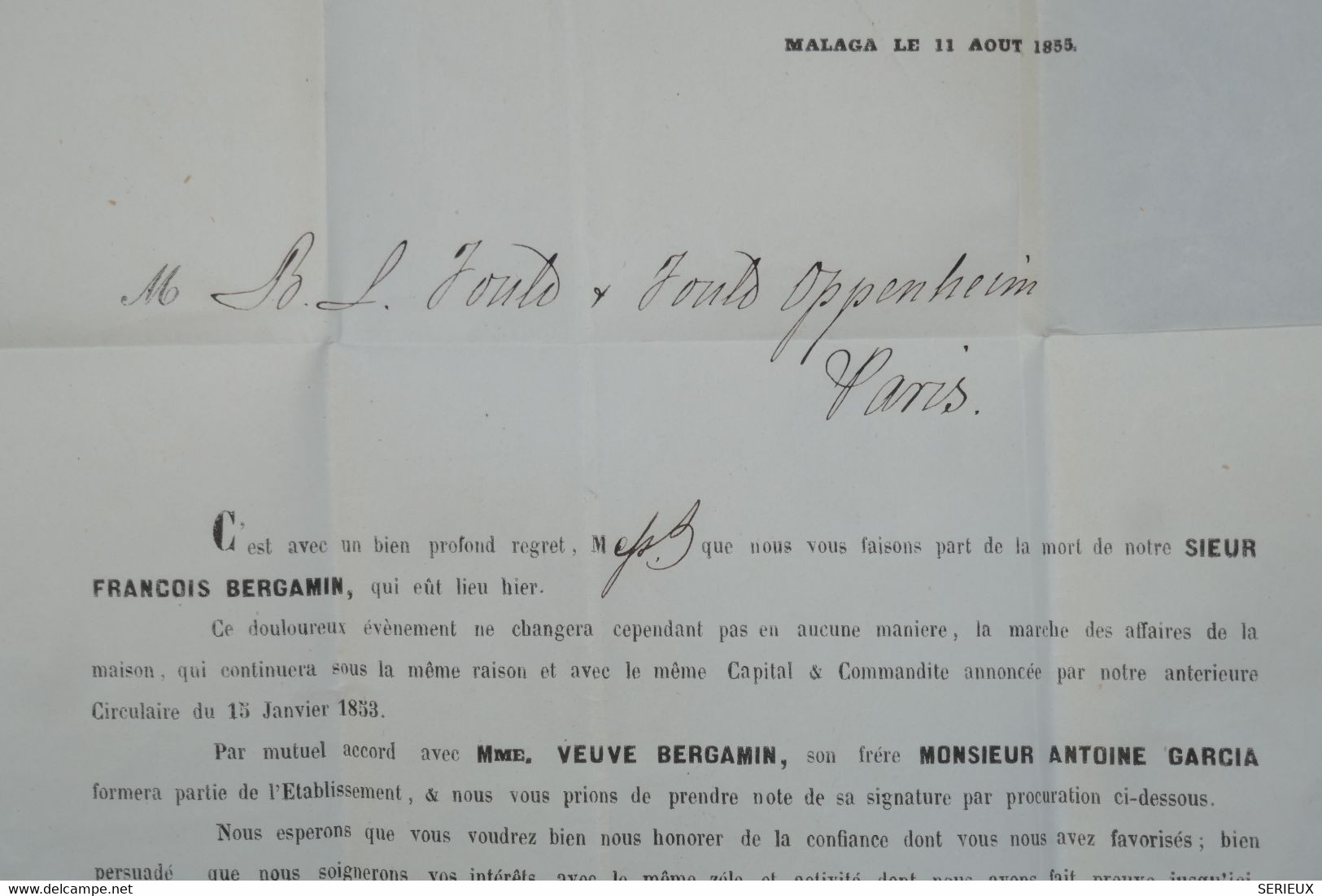 #18 ESPAGNE BELLE LETTRE  ASSEZ RARE 1855  ANDALUCIA  BAJA   MALAGA  A PARIS  VIA ST JEAN DE LUZ++ AFFRANCH. INTERESSANT - ...-1850 Prefilatelia