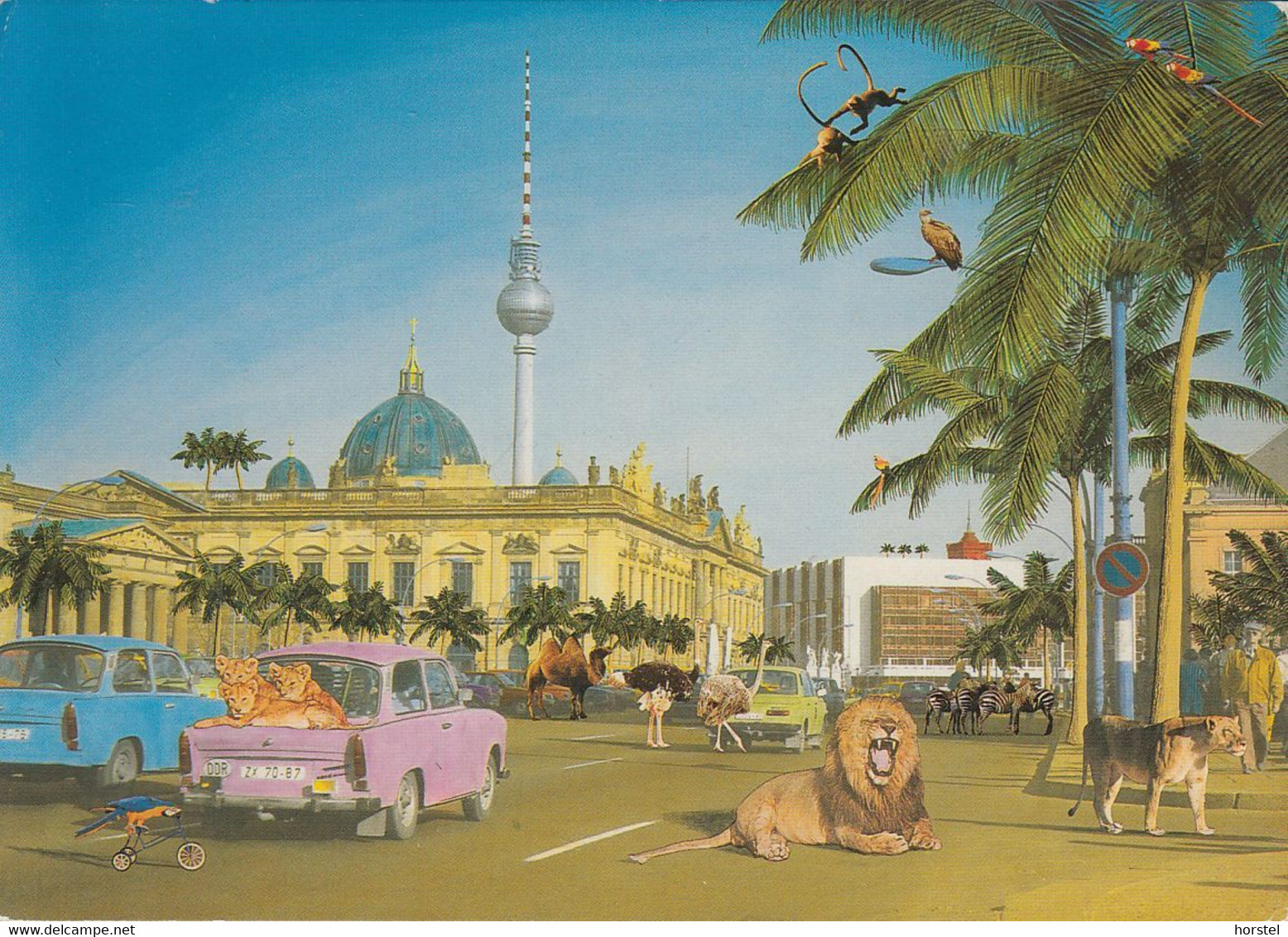 D-10117 Berlin - Unter Den Linden - Unter Den Palmen - Cars - Trabant - Löwen - Kamel - Fernsehturm -Palast Der Republik - Mitte