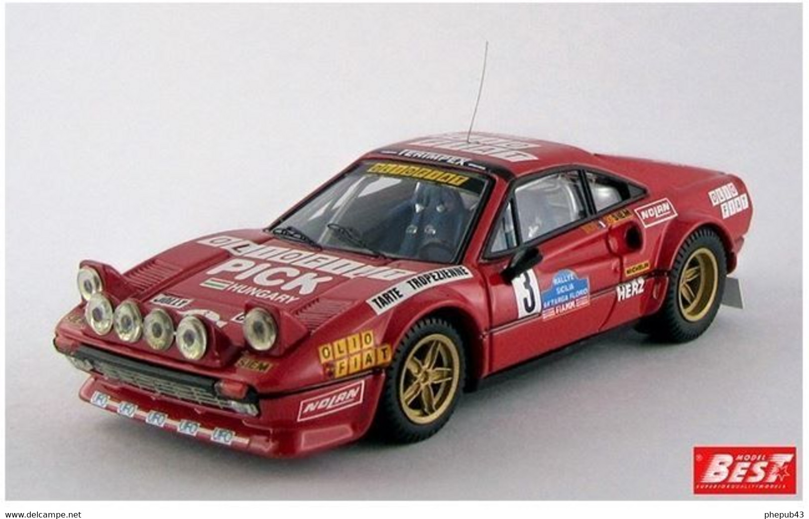 Ferrari 308 GTB Gr. 4 - Jean-Claude Andruet/Biche - Targa Florio 1980 #3- Best Model - Best Model