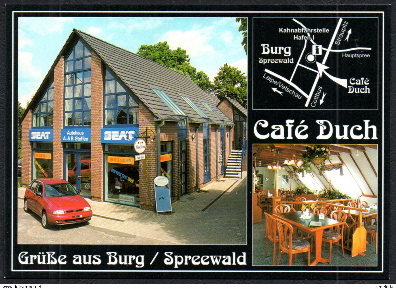 F8142 - TOP Burg Spreewald Cafe Gaststätte Duch - Verlag W.e.k.a. - Burg (Spreewald)