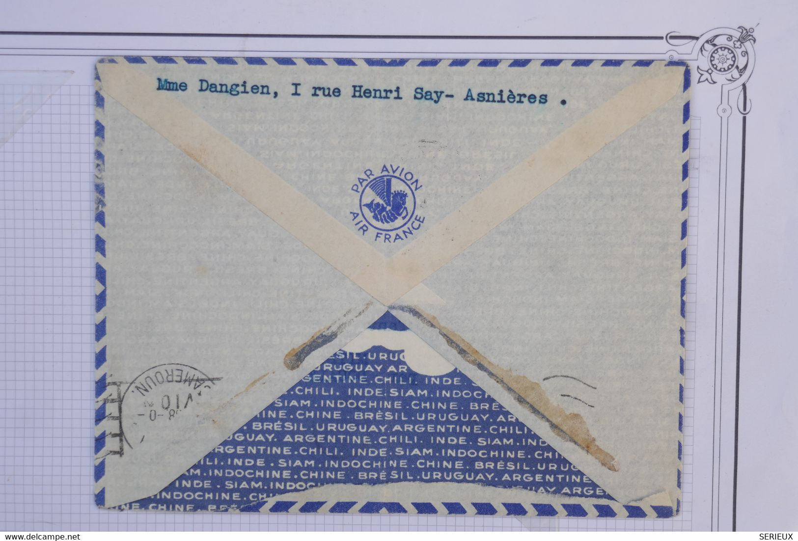 #18 AEF  CAMEROUN   BELLE LETTRE CURIOSITé 1940  MITZIG PAR DOUALA ++AFFRANCH. PLAISANT - Lettres & Documents