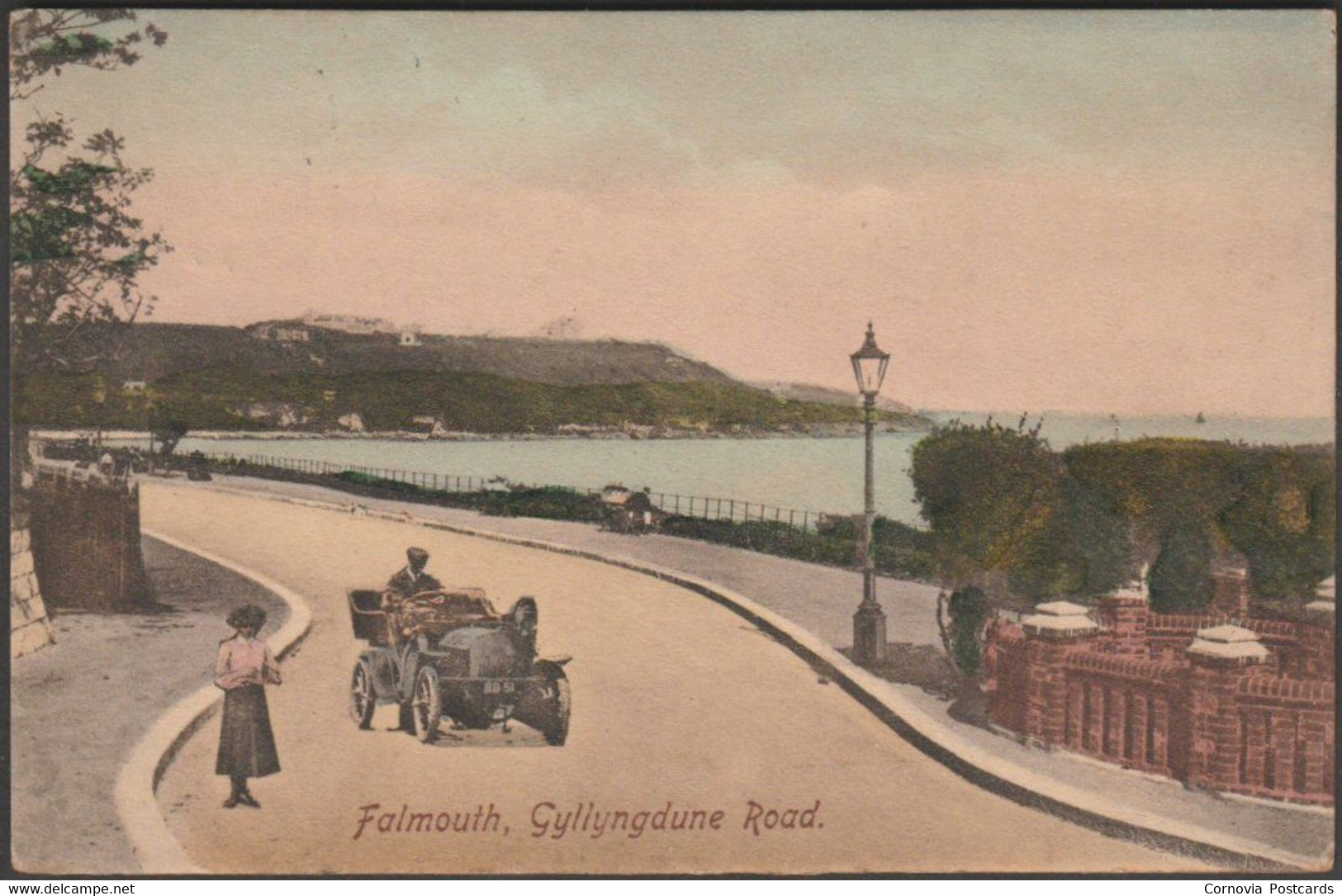 Gyllyngdune Road, Falmouth, Cornwall, 1913 - Frith's Postcard - Falmouth