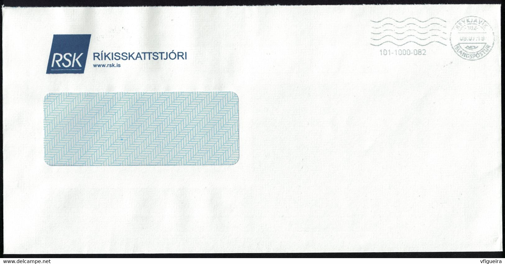 Islande EMA Empreinte Postmark Enveloppe Ríkisskattstjóri - Automatenmarken (Frama)