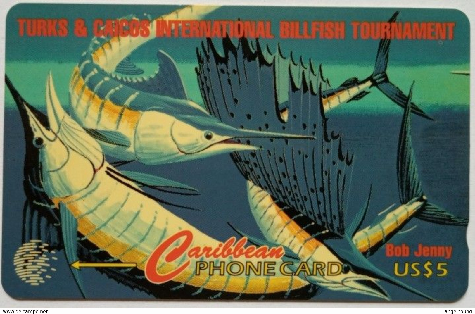 Turks And Caicos US$5 102CTCA " Billfish ( Tournament 1 ) - Turcas Y Caicos (Islas)