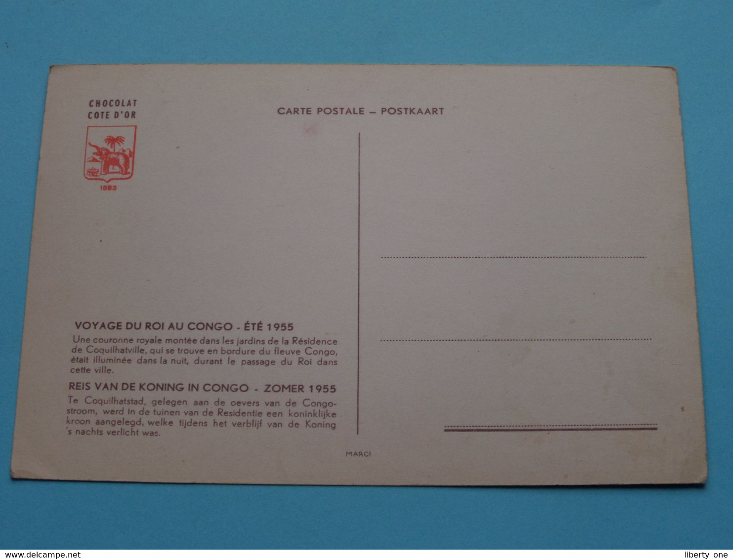 Lot De 4 CP / PK ( Cote D'Or ) Voyage / Reis Du ROI Au CONGO Belge KONING Zomer 1955 ( Voir / See Photo ) ! - Congo Belge