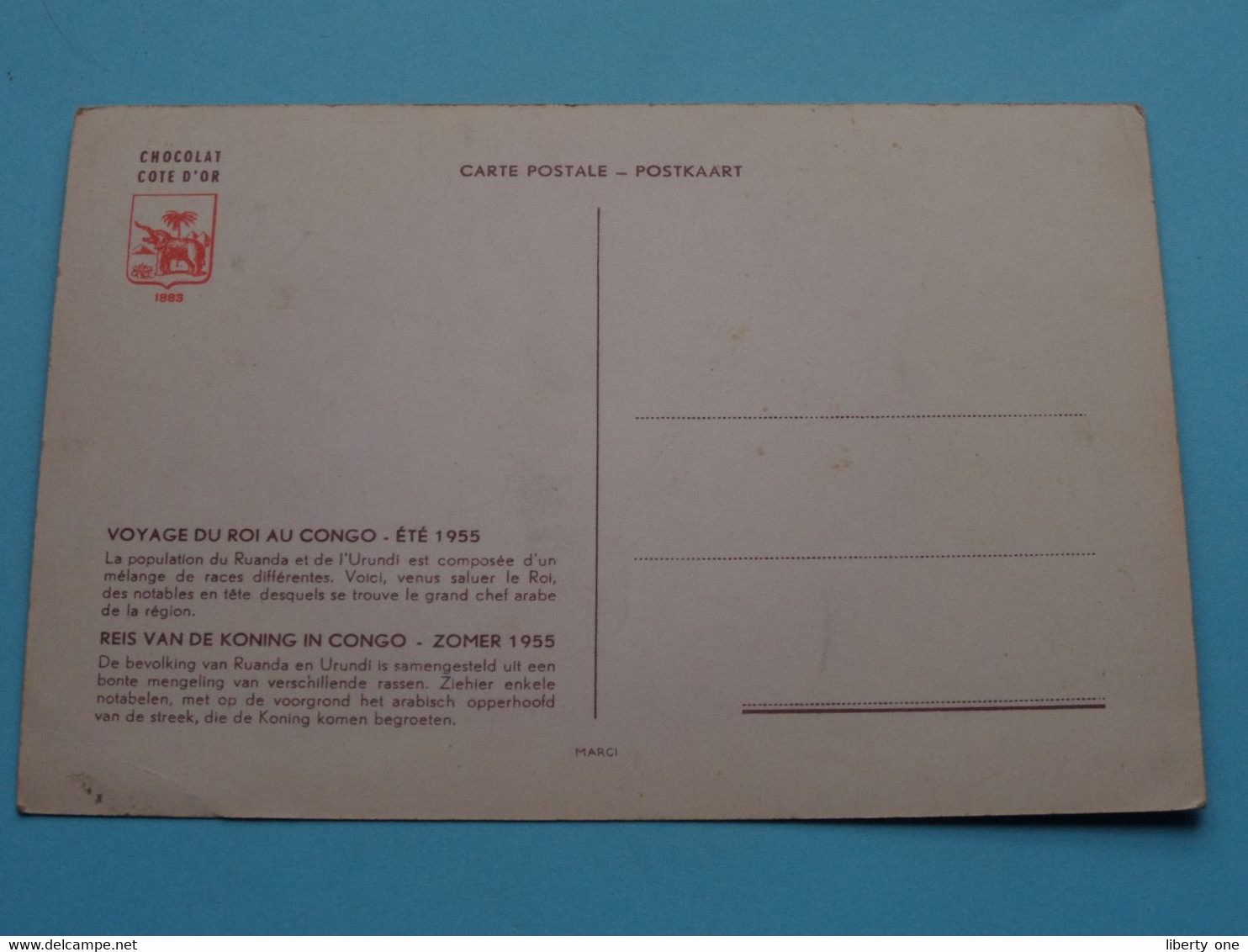 Lot De 4 CP / PK ( Cote D'Or ) Voyage / Reis Du ROI Au CONGO Belge KONING Zomer 1955 ( Voir / See Photo ) ! - Congo Belge