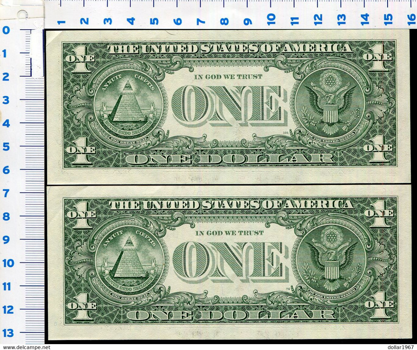 2 X USA 1 Dollar 2003 WASHINGTON P.537 - 4 D 06722413 / 14 B - Otros – América