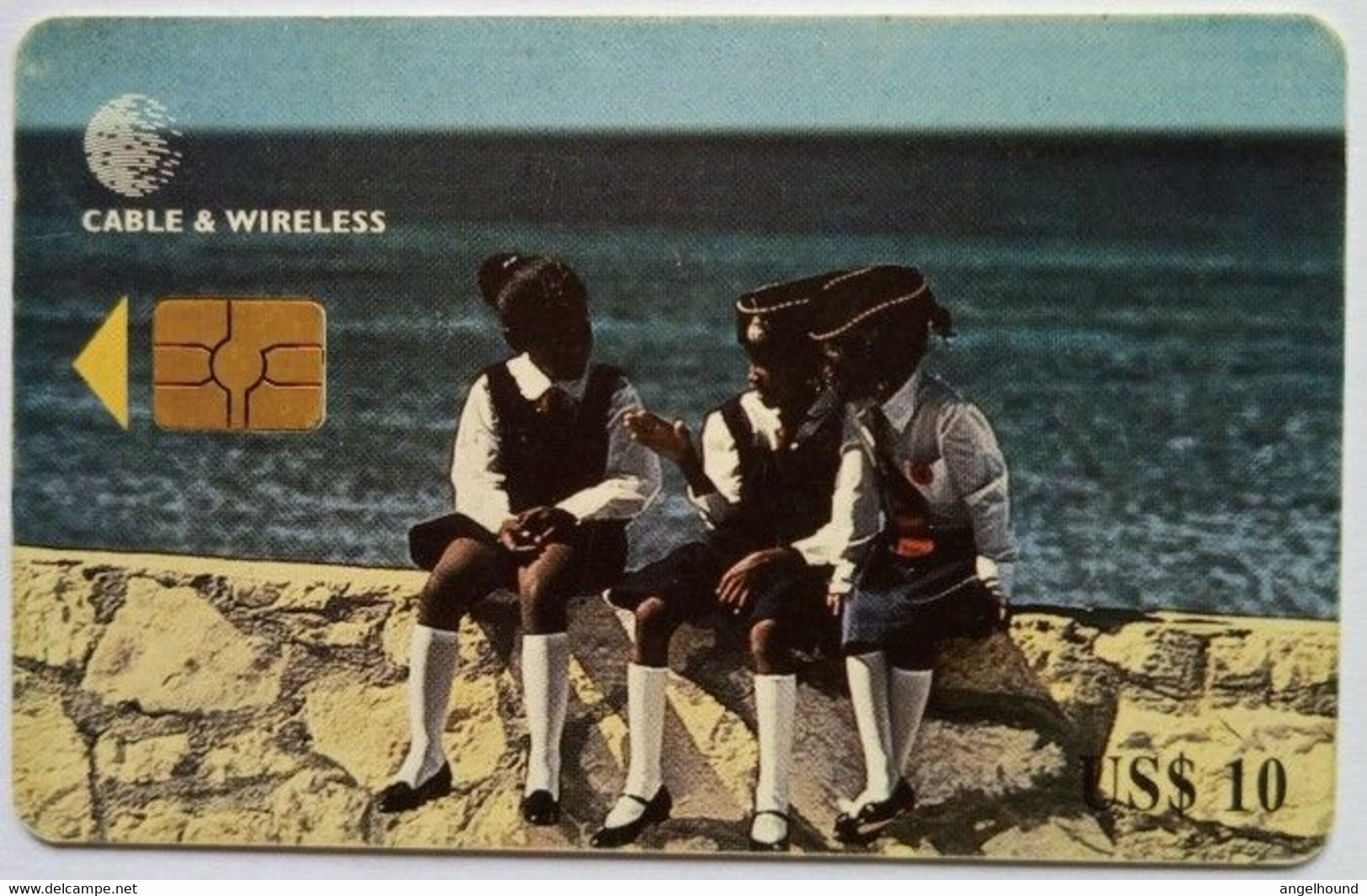 Turks And Caicos $10 Chip Card " Three Girls ( With Logo )" - Turks- En Caicoseilanden