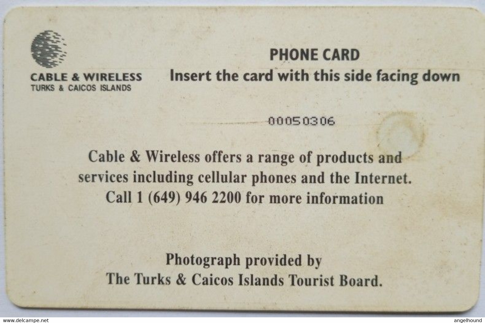 Turks And Caicos $5 Chip Card " White House ( With Logo )" - Turks & Caicos (I. Turques Et Caïques)