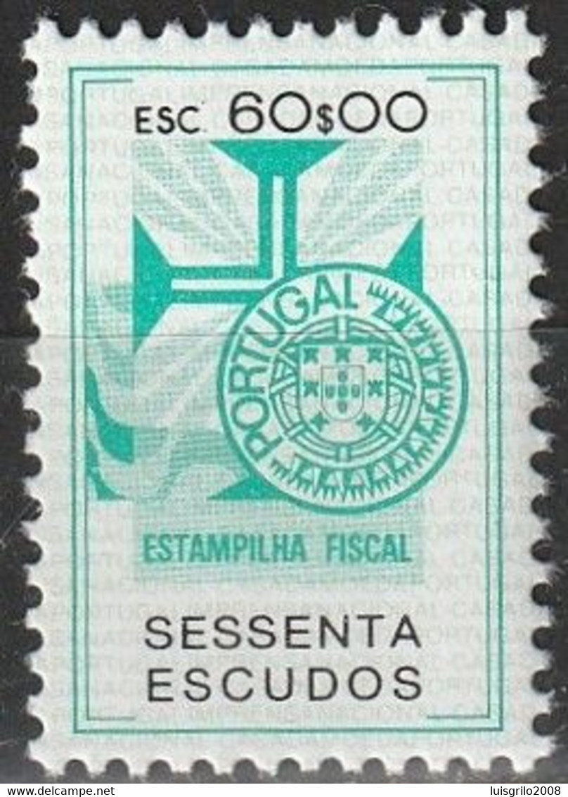 Fiscal/ Revenue, Portugal - Estampilha Fiscal, Série De 1990 -|- 60$00 - MNH** - Ongebruikt