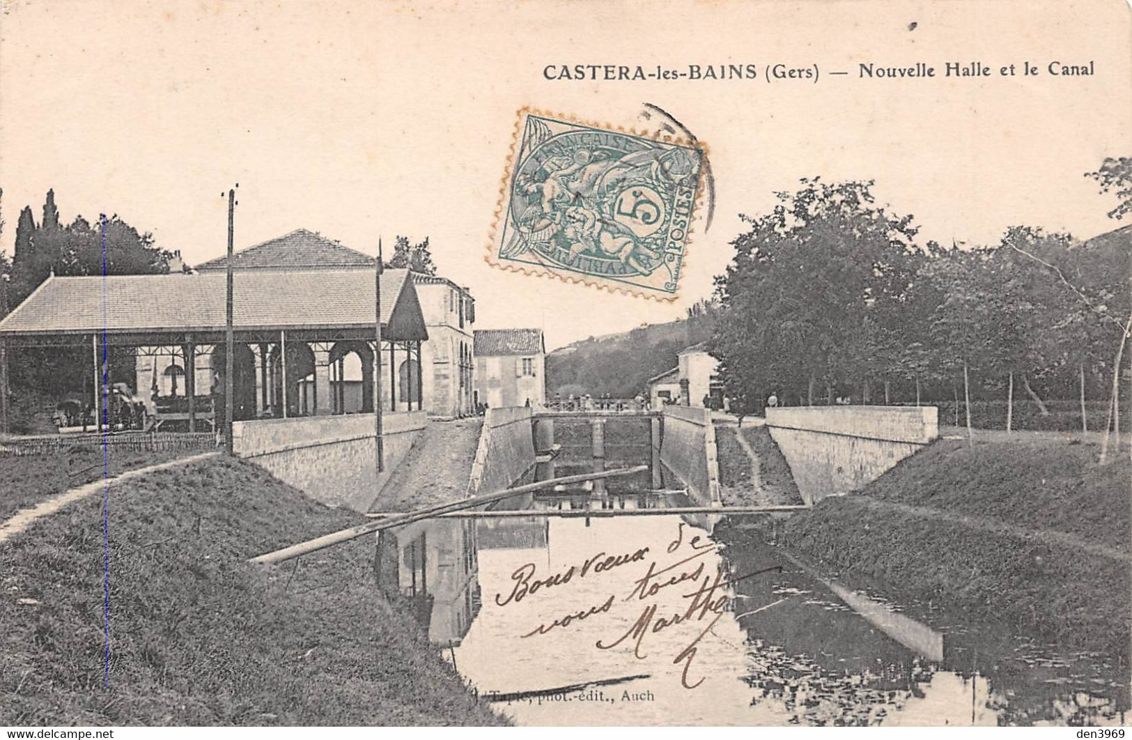 CASTERA-les-BAINS (Gers) - Nouvelle Halle Et Le Canal - Castera