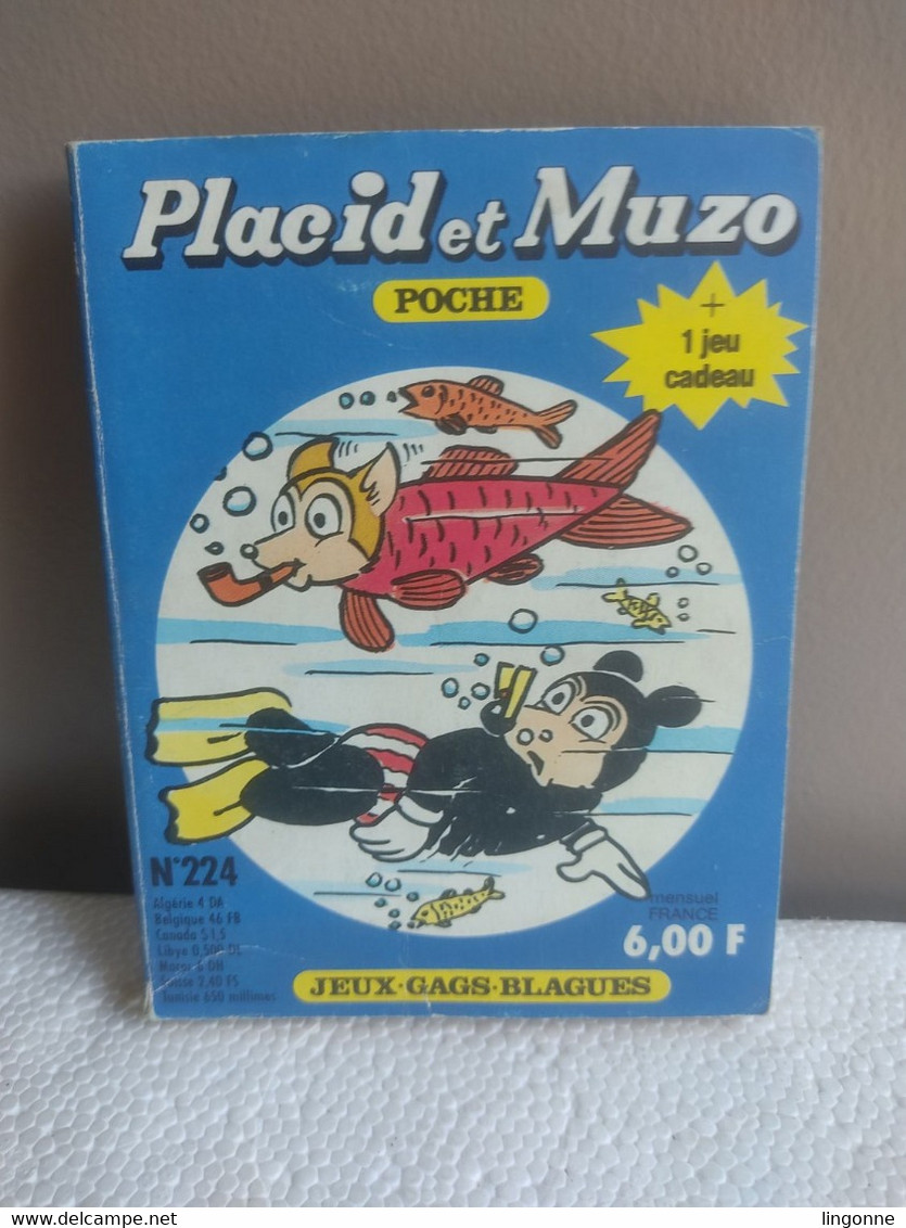 PLACID Et MUZO Poche N°224  Poids : 79 Grammes - Pif - Autres