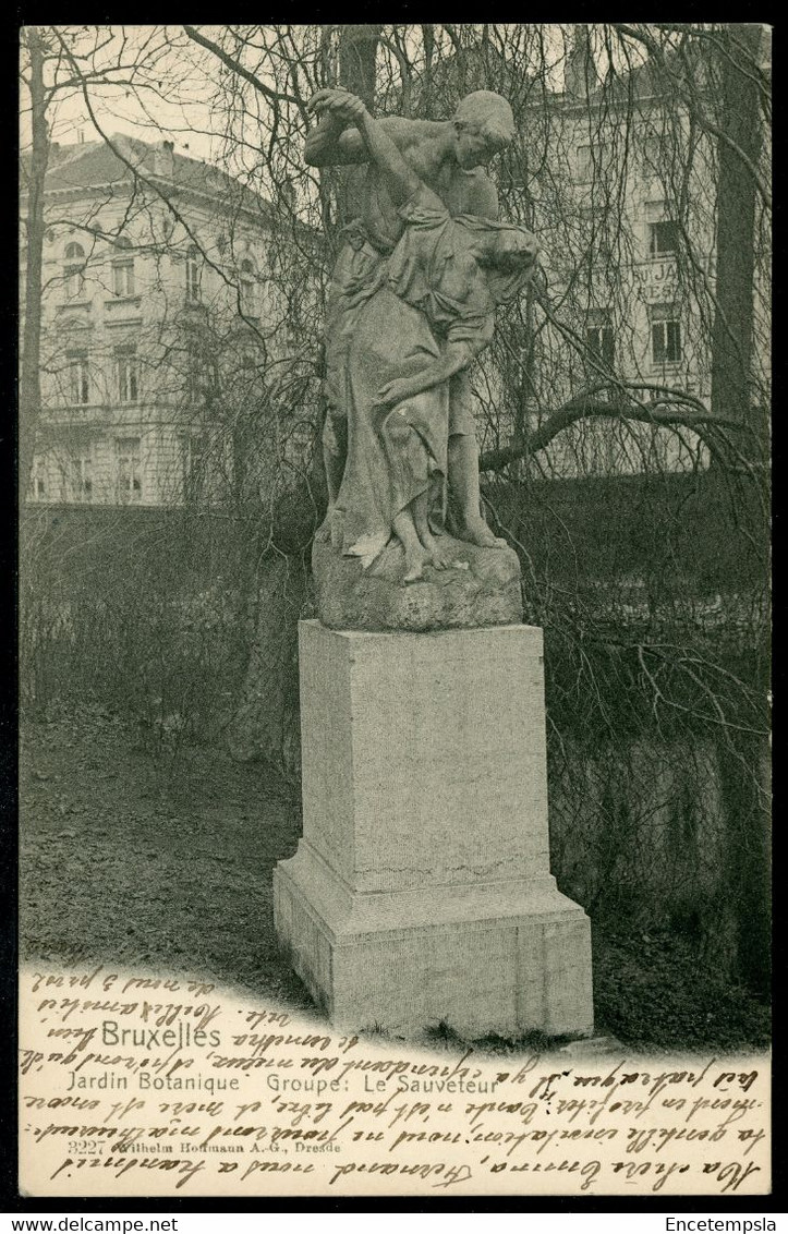 CPA - Carte Postale - Belgique - Bruxelles - Jardin Botanique - Groupe : Le Sauveteur - 1905 (CP20623) - Forêts, Parcs, Jardins