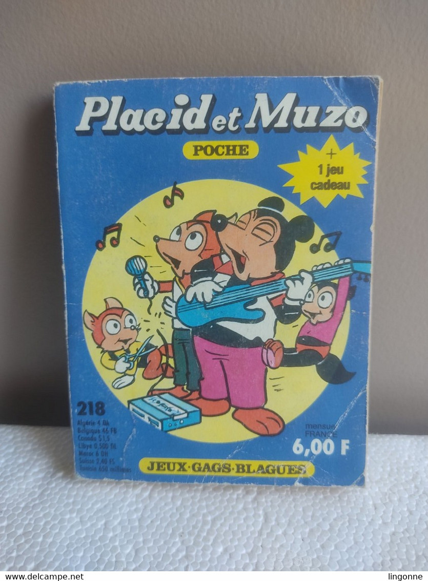 PLACID Et MUZO Poche N°218  Poids : 80 Grammes - Pif - Autres