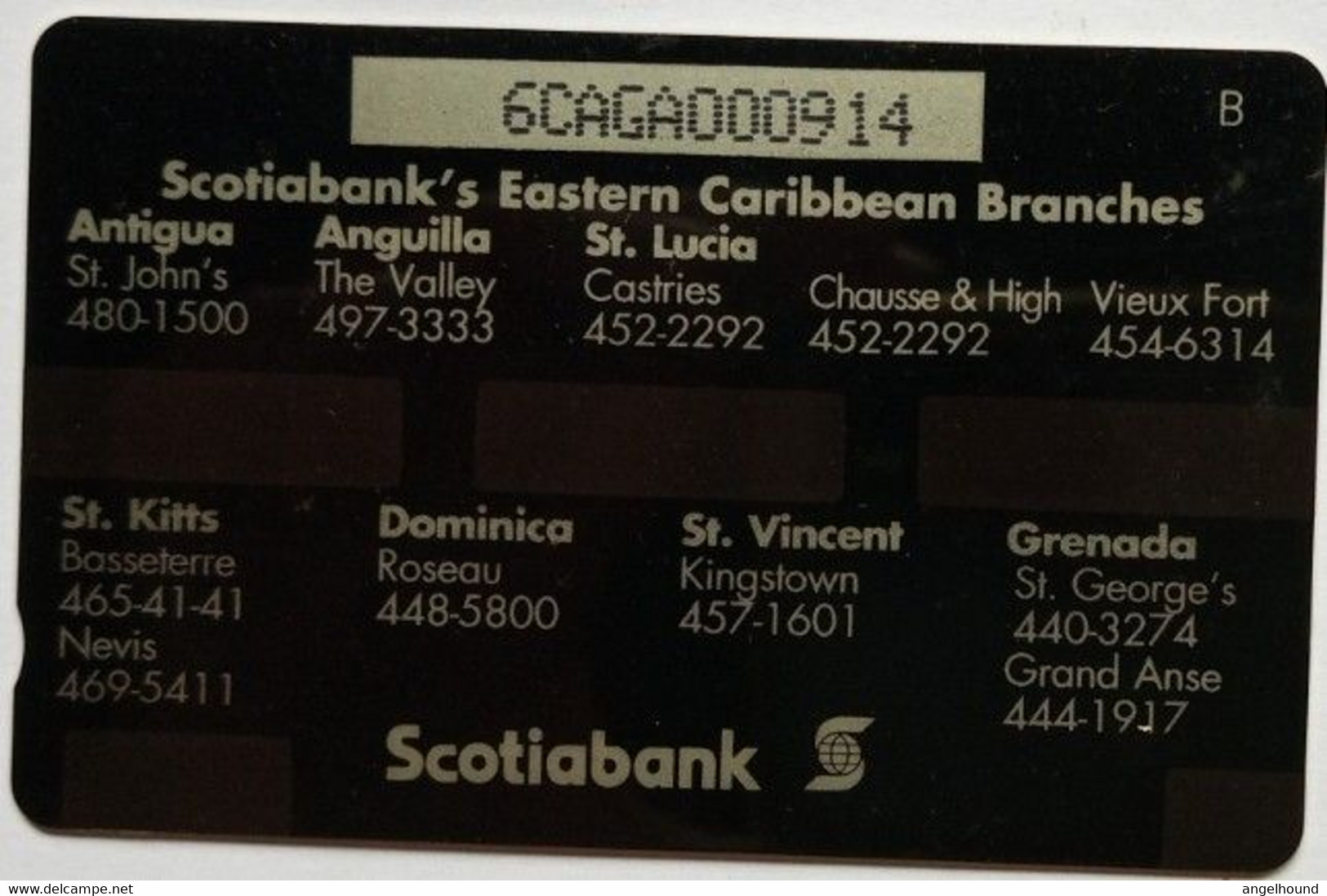 Anguilla EC$10 , 6CAGA " Scotiabank " - Anguilla