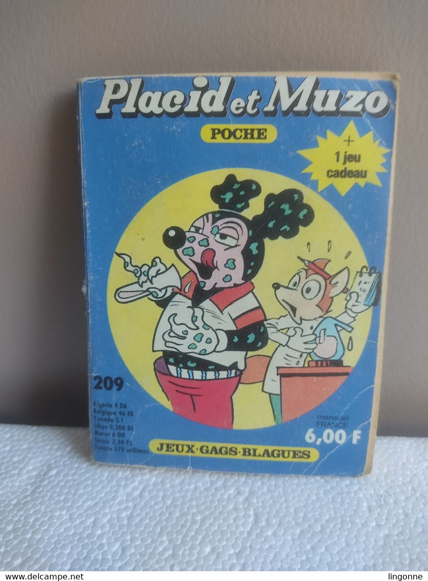 PLACID Et MUZO Poche N°209  Poids : 78 Grammes - Pif - Autres