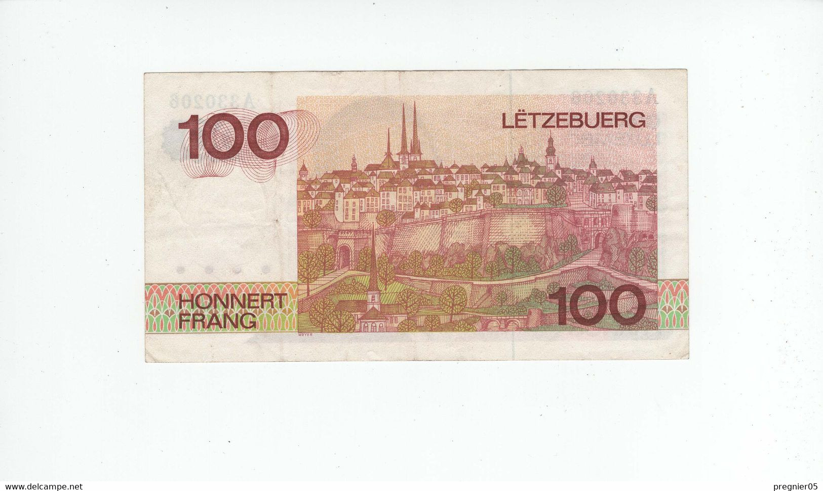 LUXEMBOURG " Baisse De Prix " Billet 100 Francs 1980 SUP P.57-A N° 330206 - Luxemburg