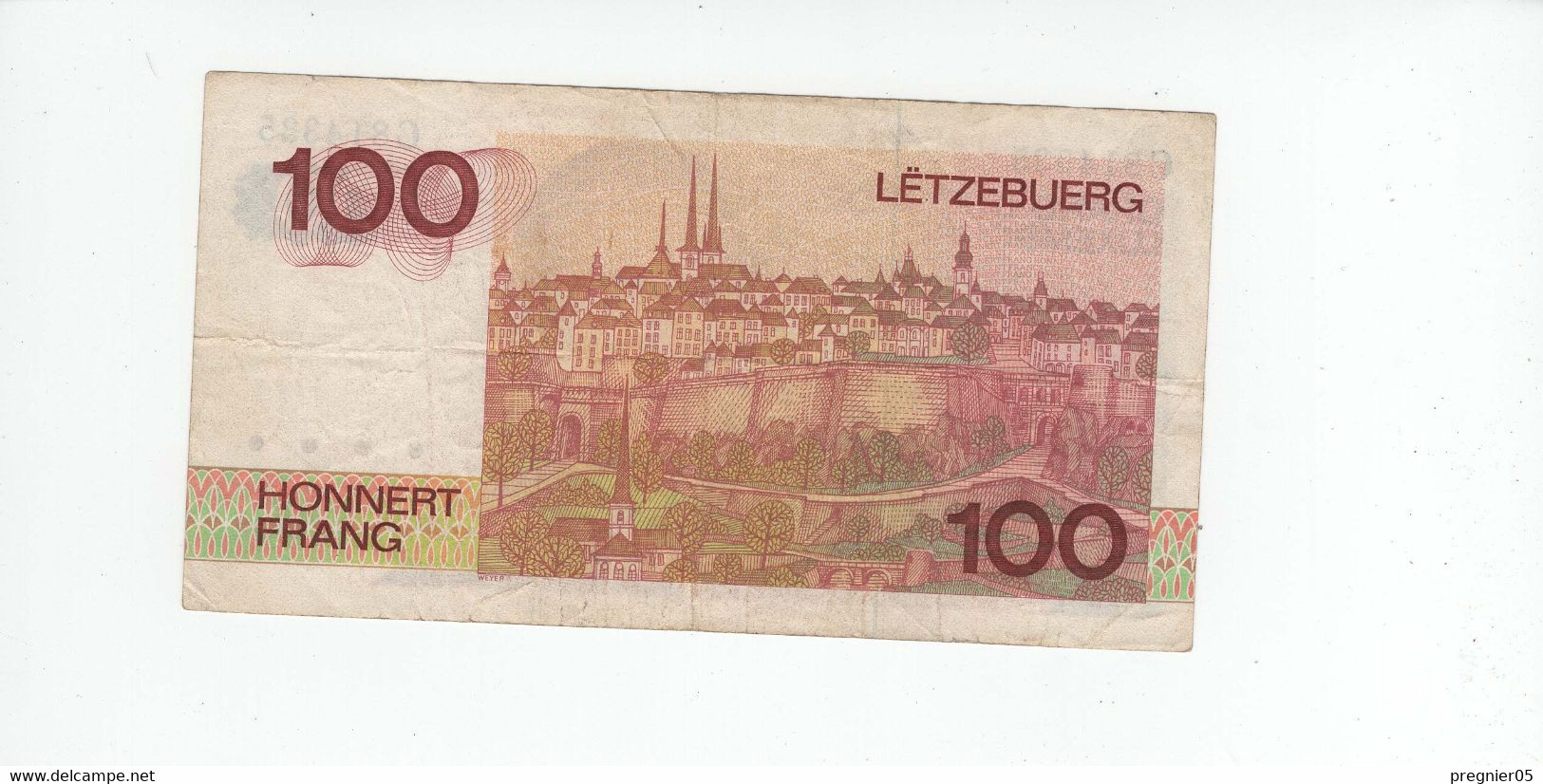 LUXEMBOURG Billet 100 Francs 1980 TTB P.57-C N° 814335 - Lussemburgo