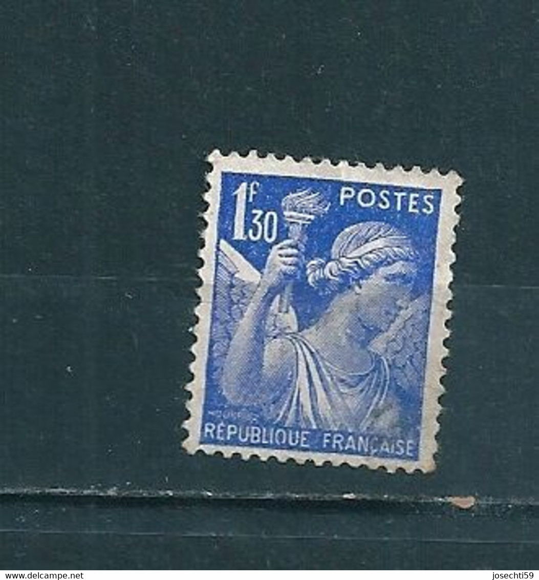 N° 434 Iris 1,30F Outremer  France Timbre Oblitéré 1939 1941 - Oblitérés
