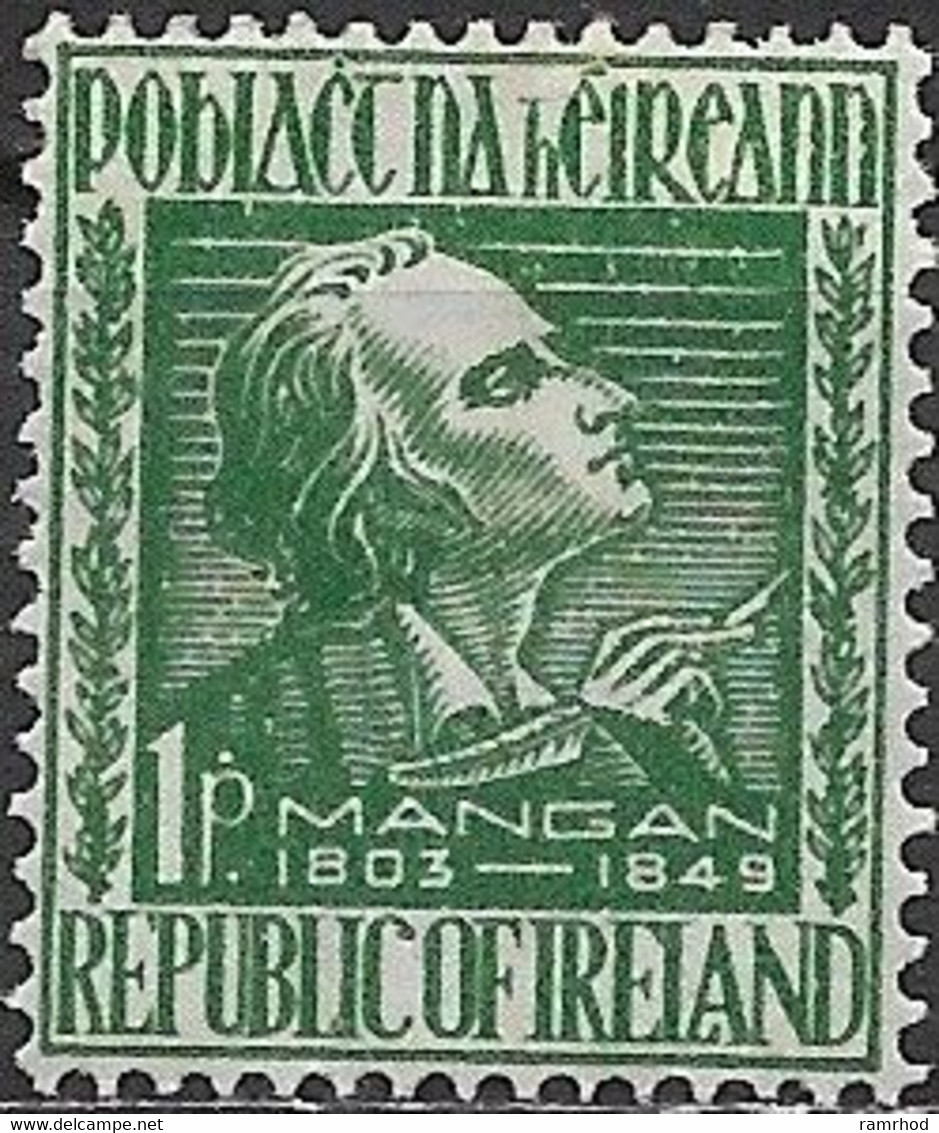 IRELAND 1949 Death Centenary Of James Clarence Mangan (poet) - 1d - J. C. Mangan MH - Nuovi