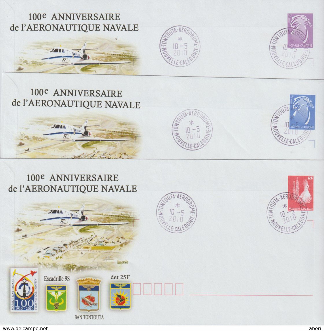 14409  3xPAP - 100é ANNIVERSAIRE De L'AERONAUTIQUE NAVALE - TONTOUTA-AERODROME Le 10/5/2010 - Prêt-à-poster