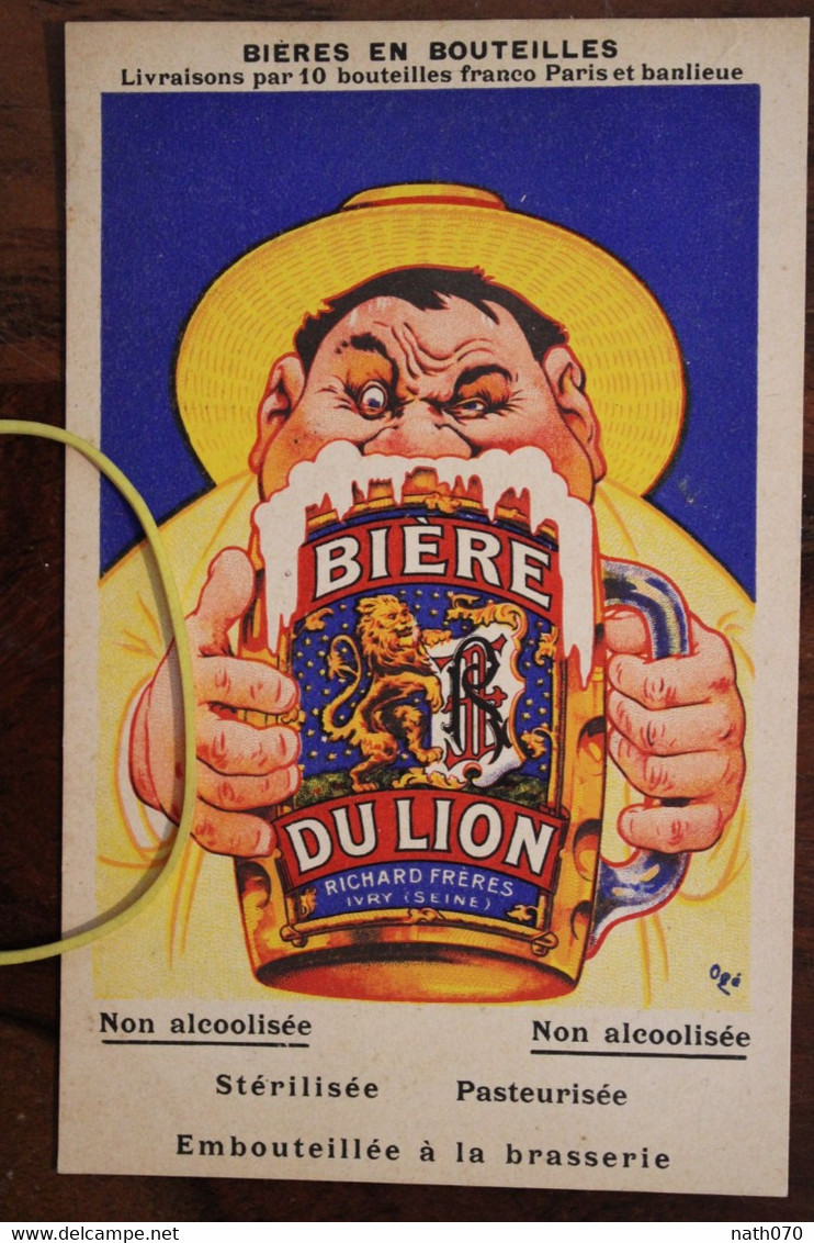 1910's CPA Ak Publicité Pub Illustrateur Bière Du Lion Beer Entrepot D'Ivry - Sonstige & Ohne Zuordnung