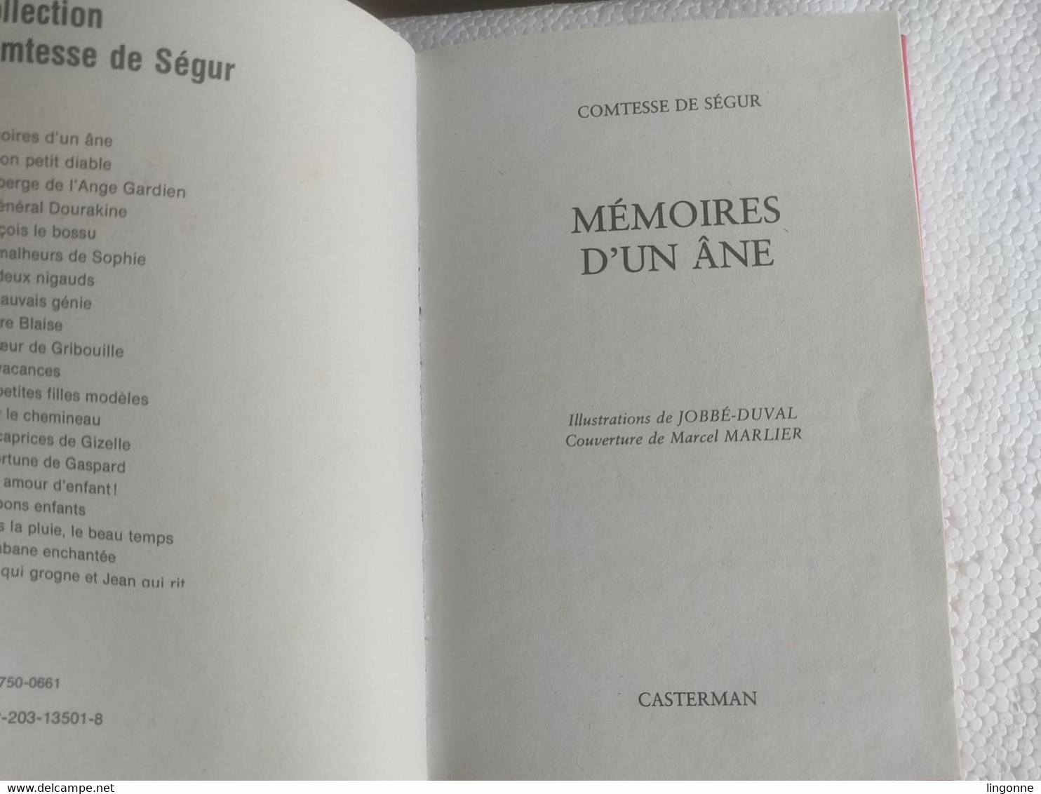 Les Mémoires D'un âne De Sophie De Ségur CASTERMAN Poids : 206 Grammes - Casterman