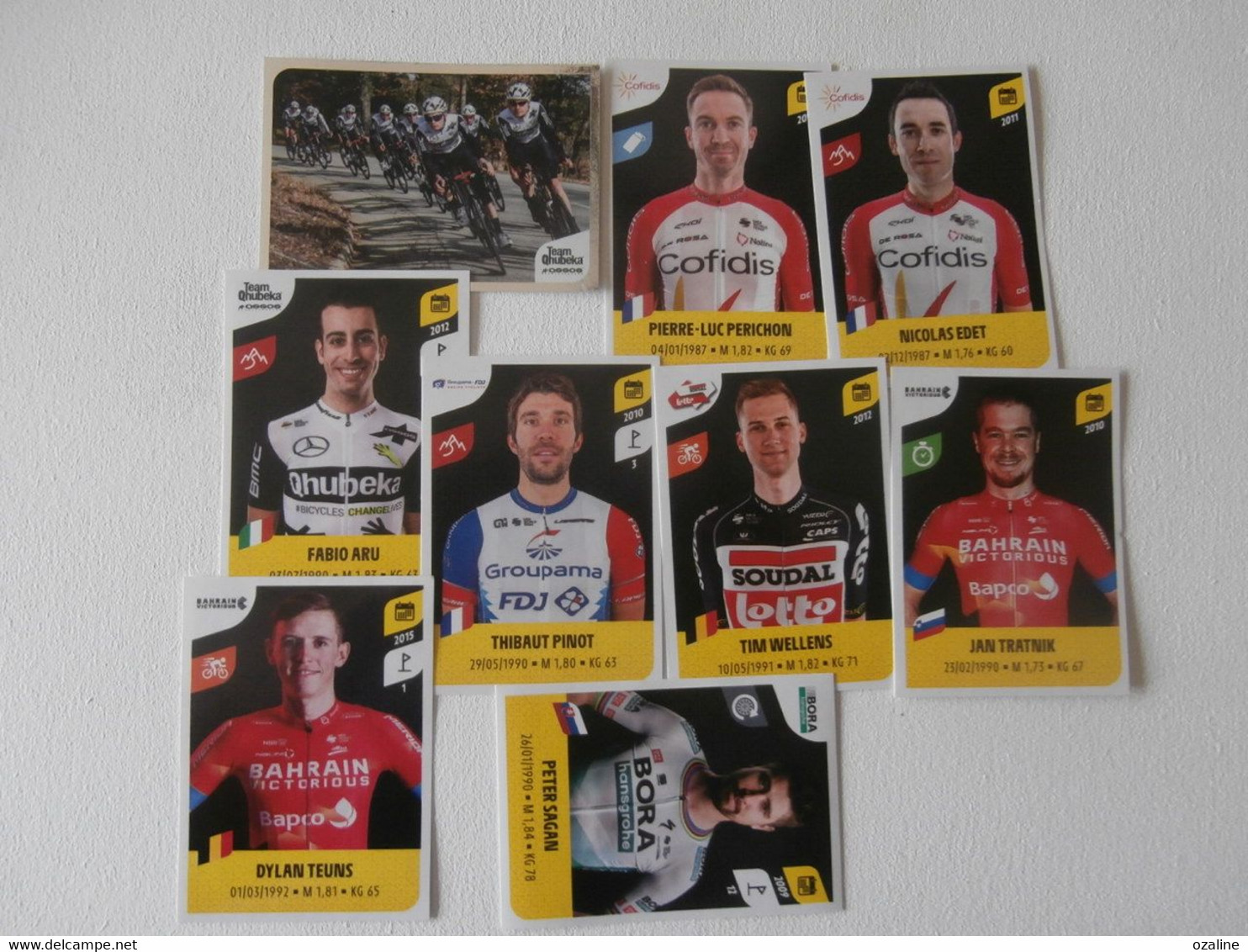 Lot1  9 Stickers Panini Tour De France 2021 Neuf - Reclame