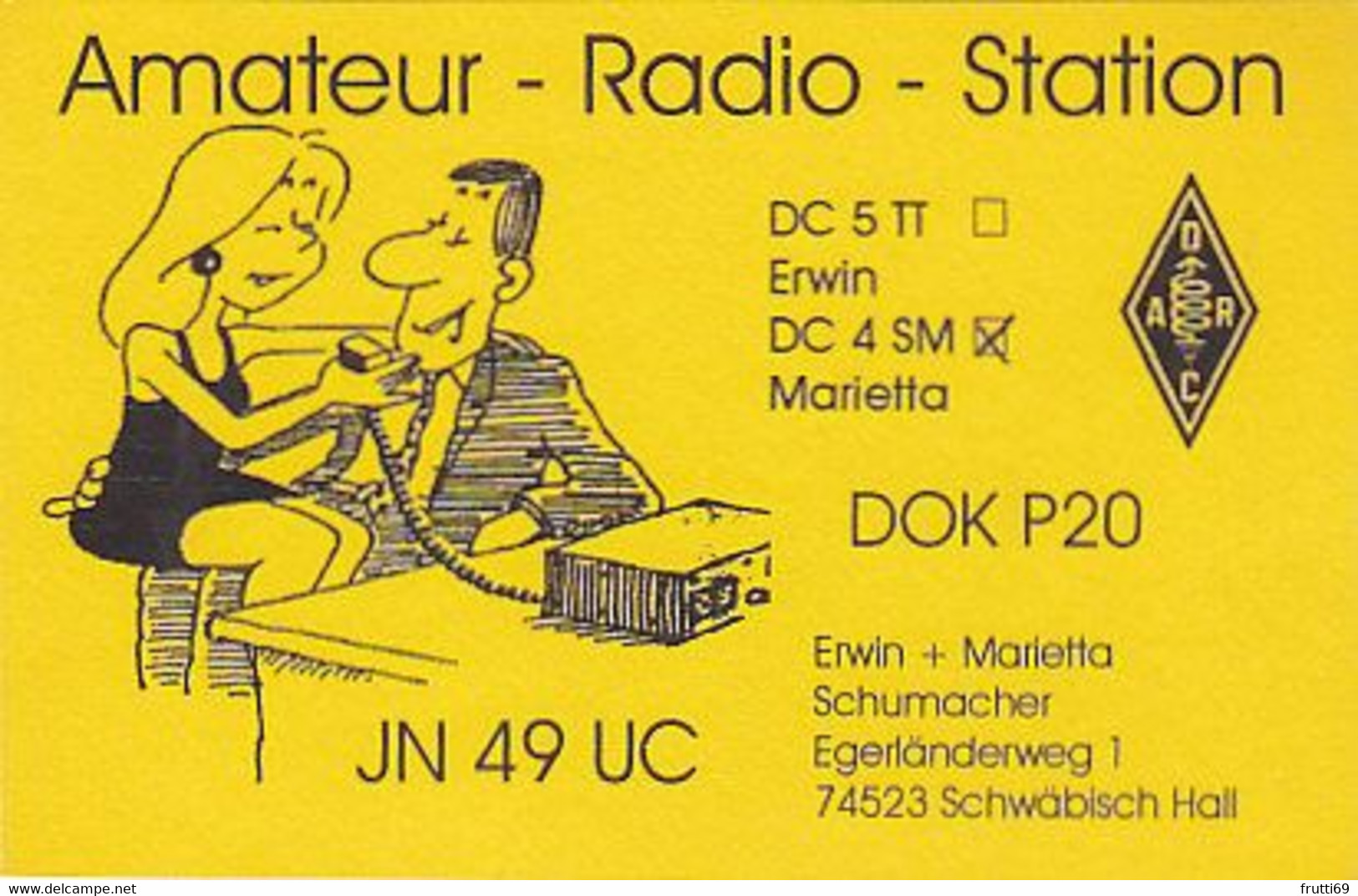 AK 059982 QSL - Germany - Schwäbisch Hall - Radio