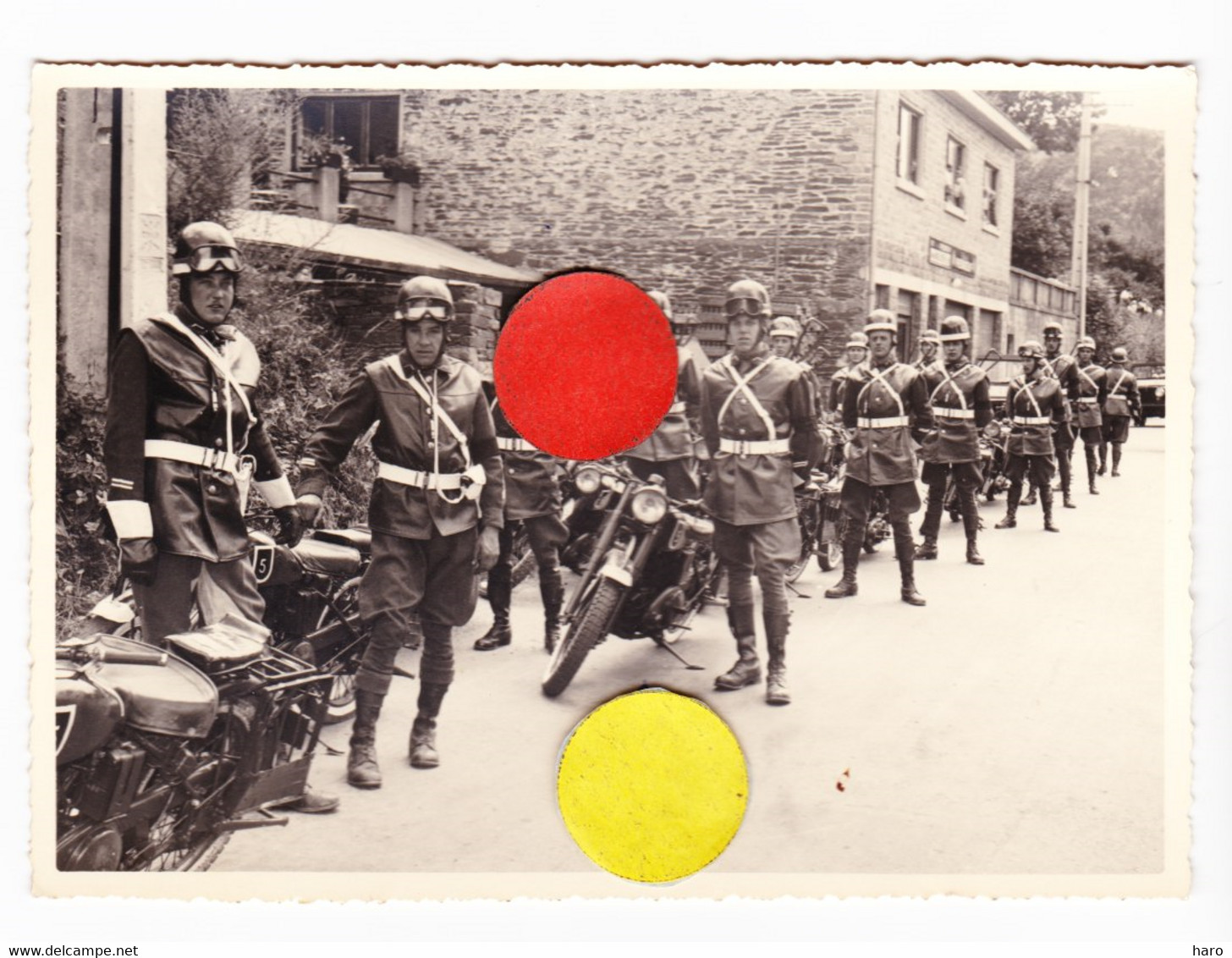 Photo( 13 X 18  M ) Armée Belge Peloton Motocycliste De La Police Militaire (MP ) En 1951 Moto, Oldtimer,... (B308) - Guerra, Militares